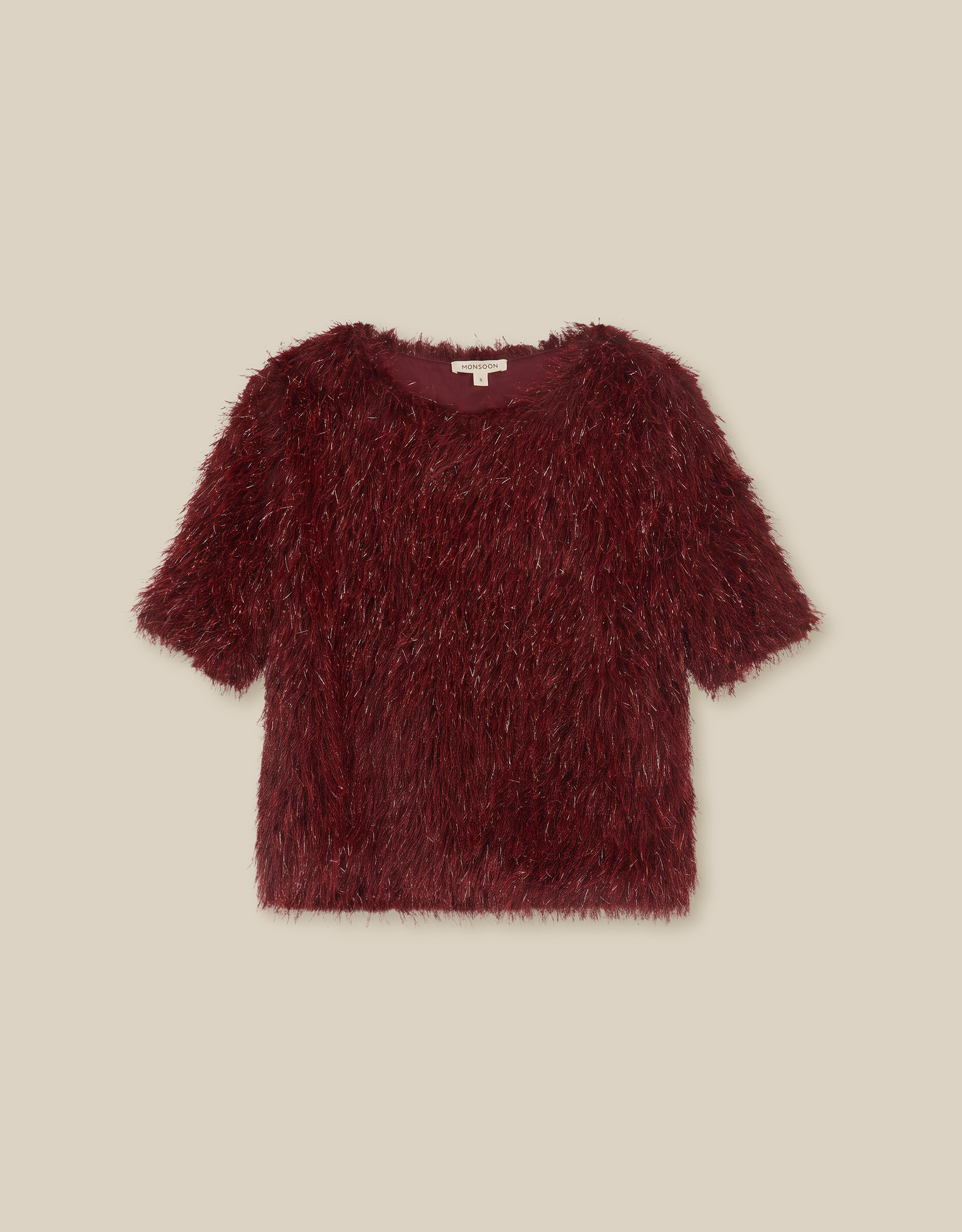 Monsoon Terri Short Sleeve Fringe Top, view 5