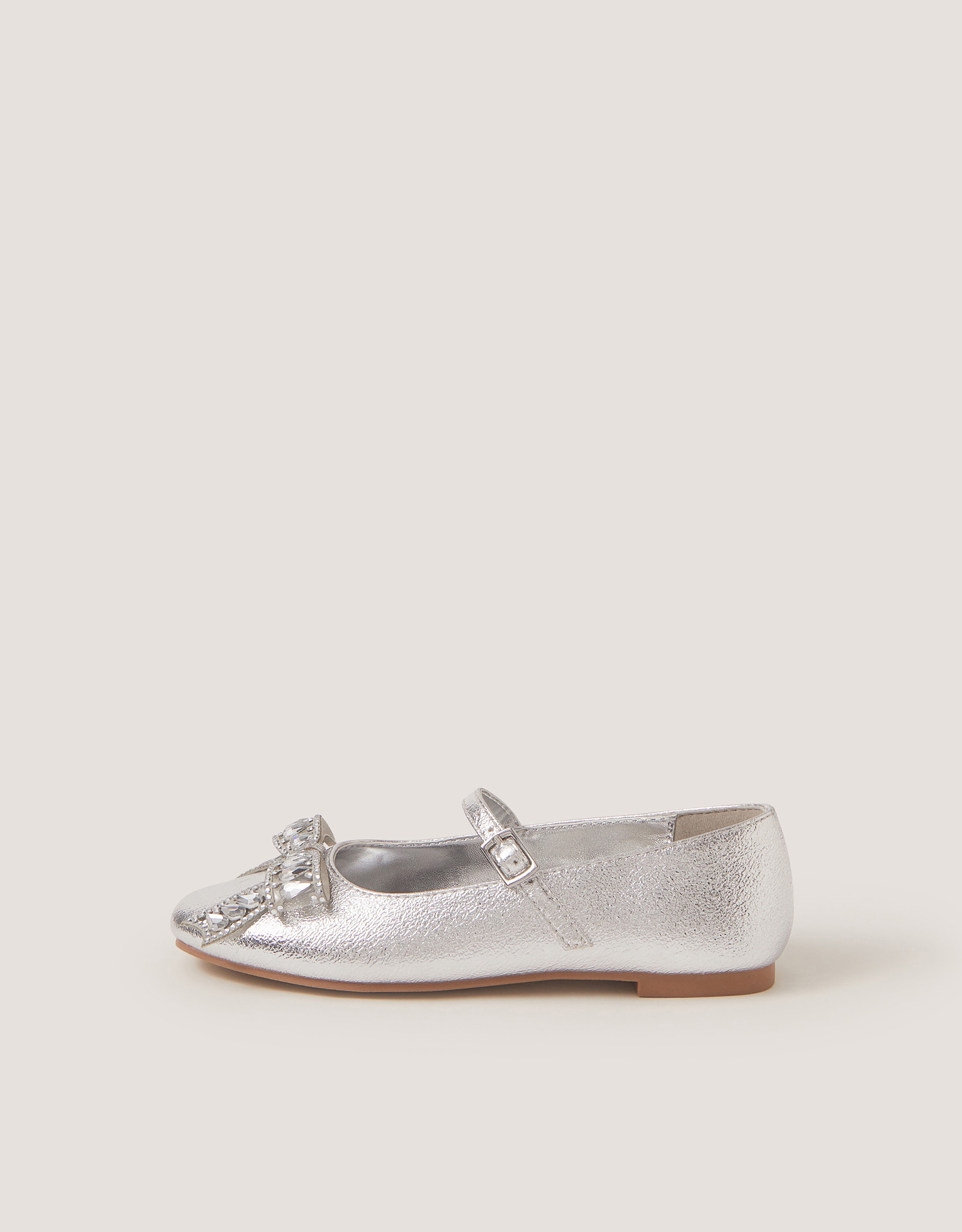 Monsoon Gemstone Bow Ballet Flats, view 2