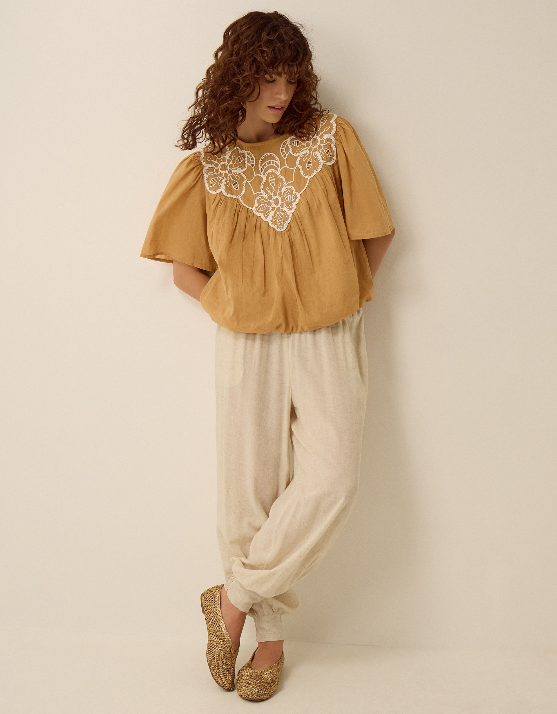 Monsoon Delta Embroidered Bubble Hem Top, view 4