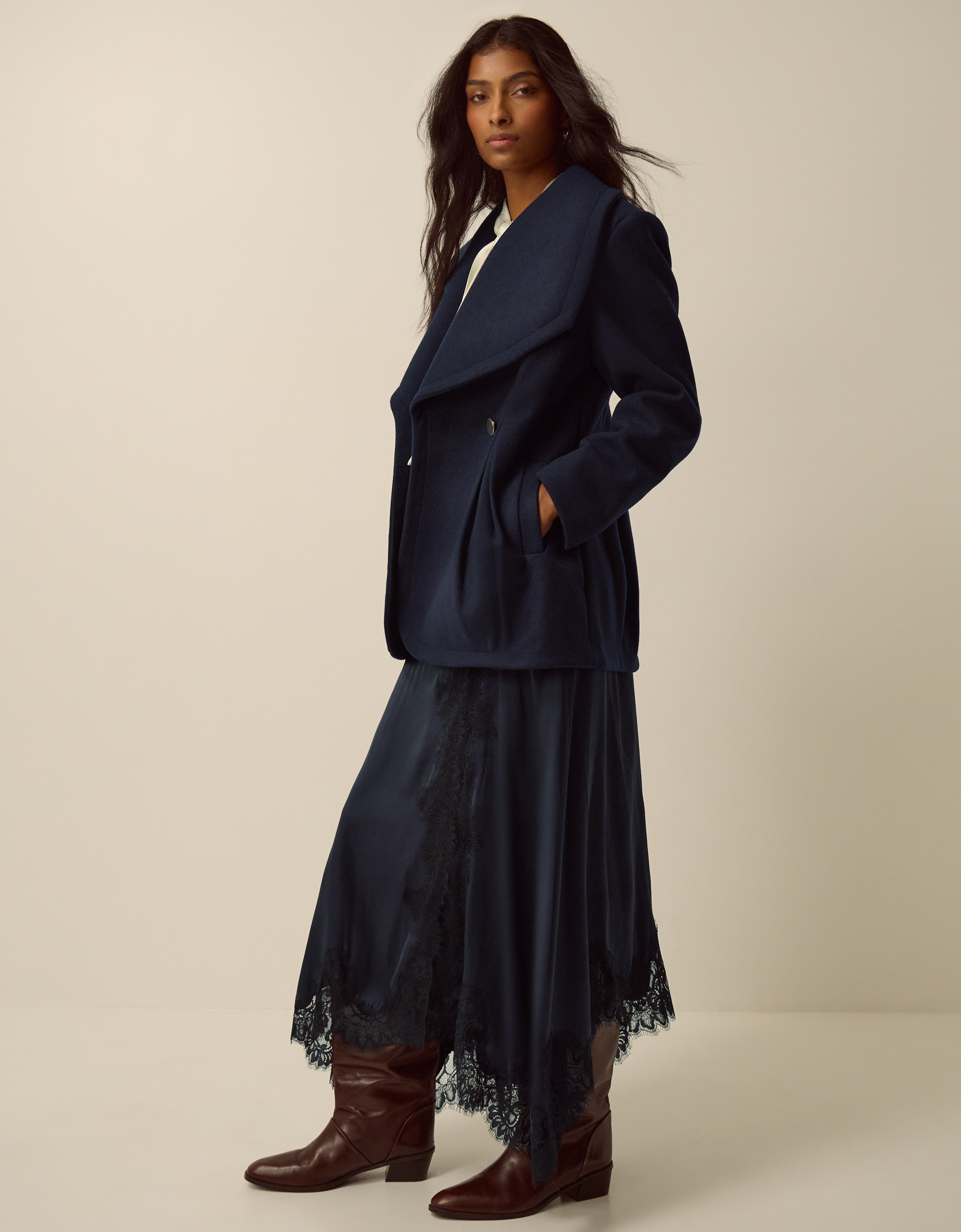 Monsoon Estelle Collar Coat, view 5