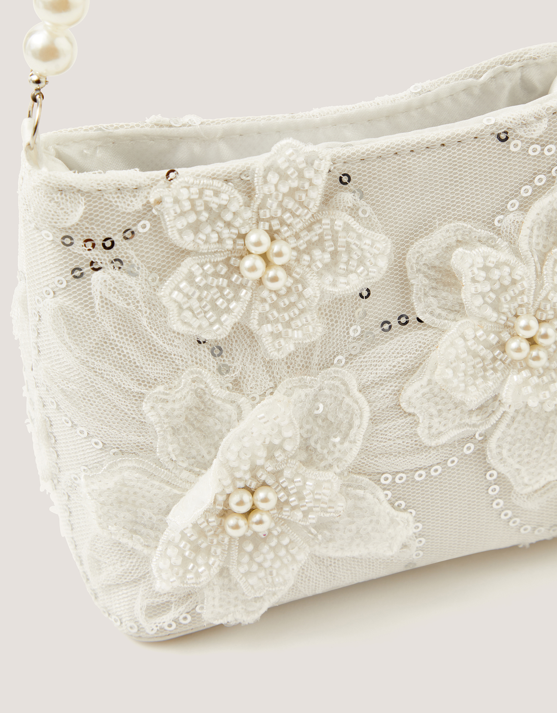 Monsoon Flower Embellished Mesh Bag, view 3
