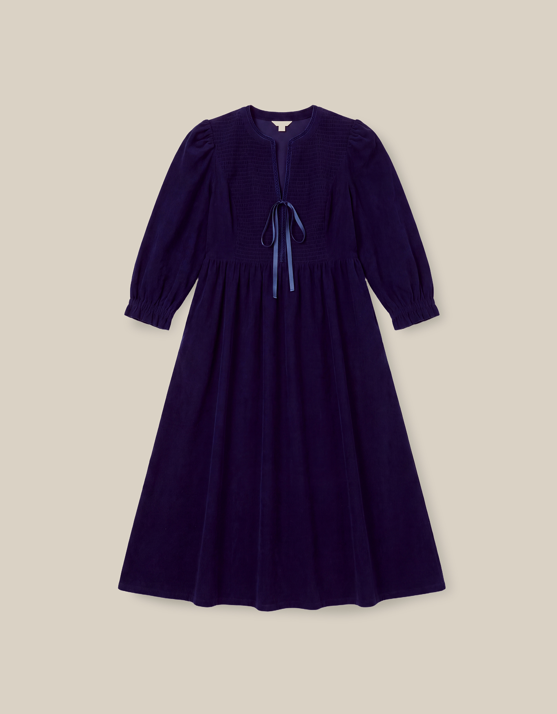 Monsoon Sara Smocked Corduroy Midi Dress, view 6