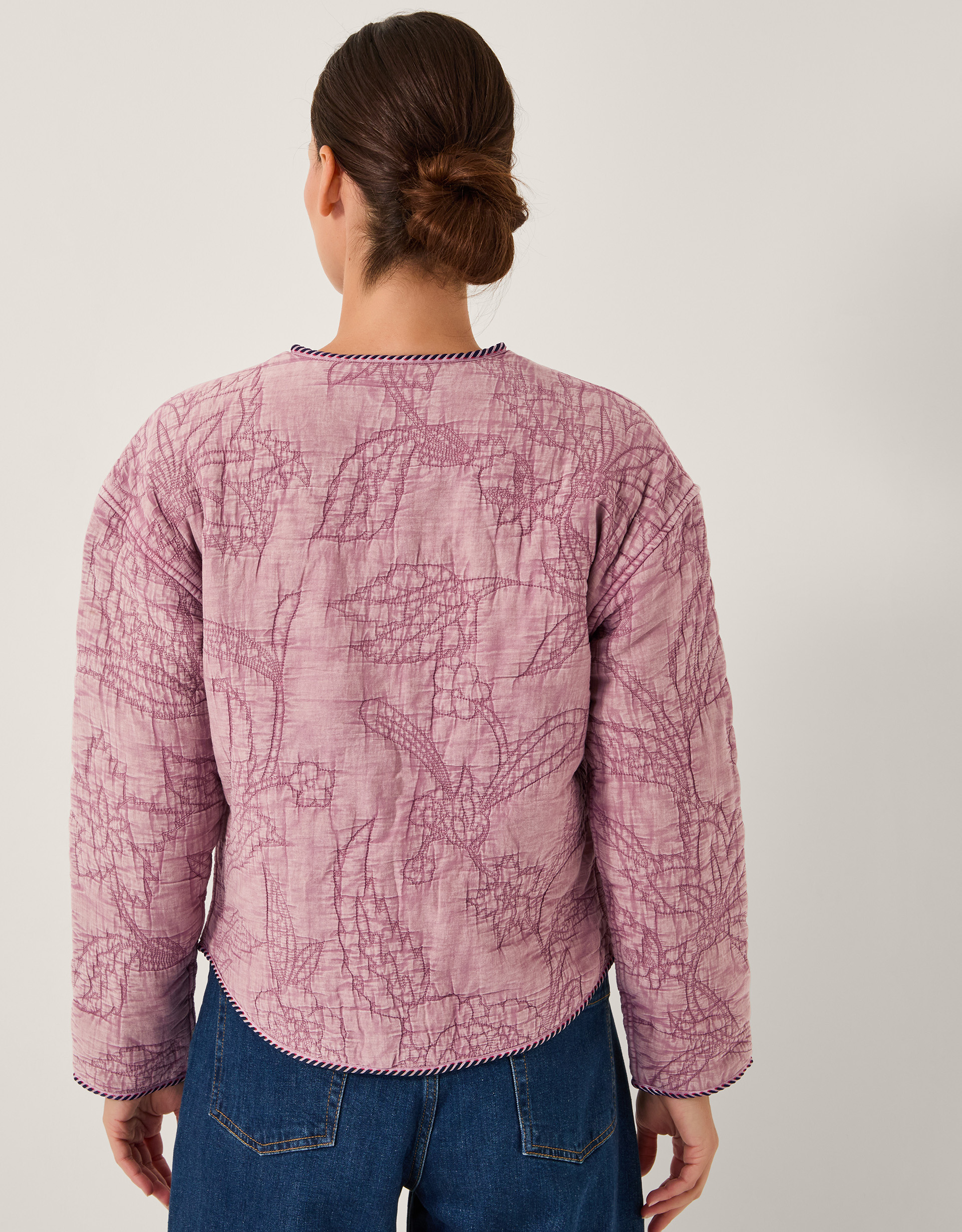 Monsoon Hazel Floral Quilted Jacket, view 4