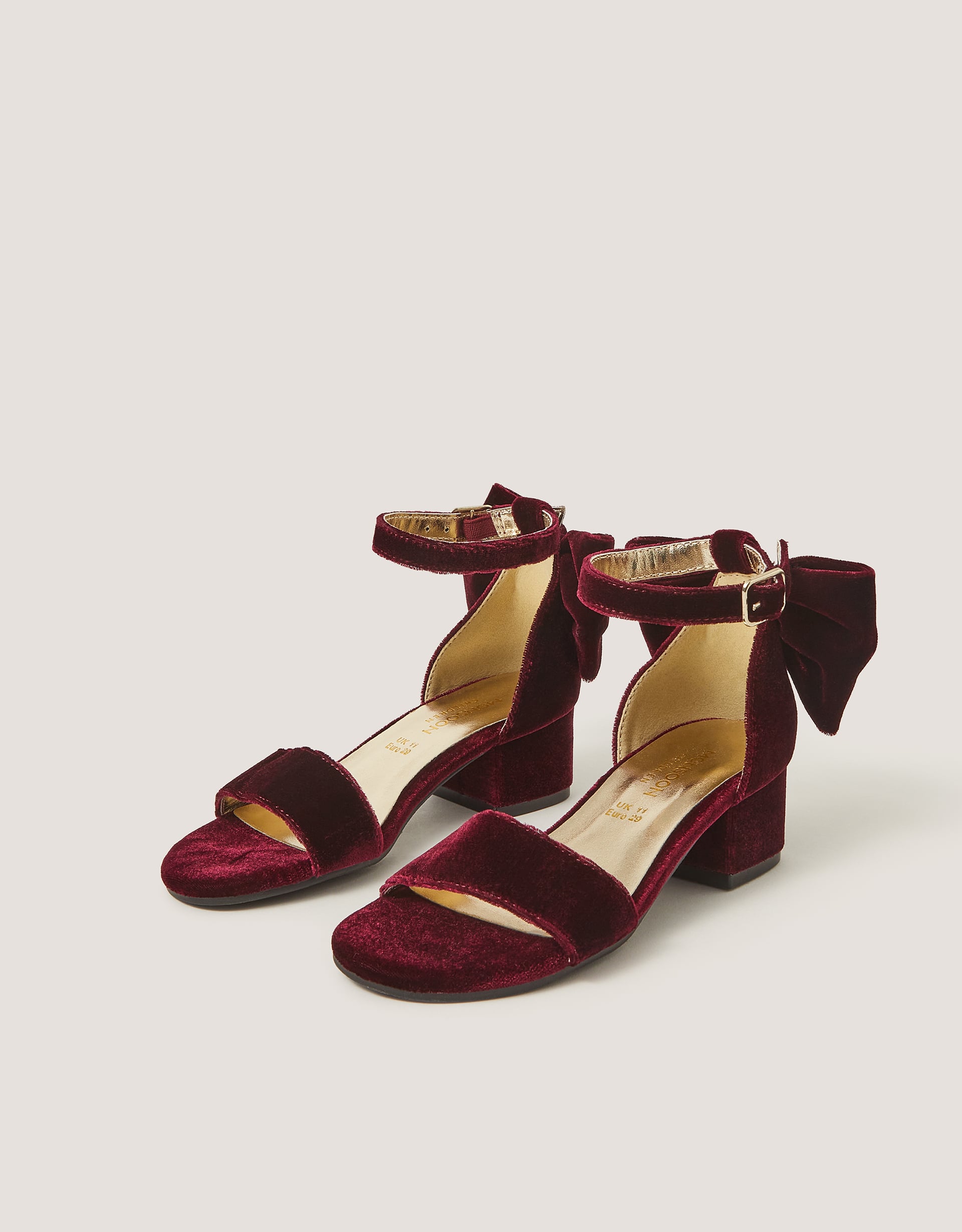 Monsoon Open-Toe Bow Heels in Red