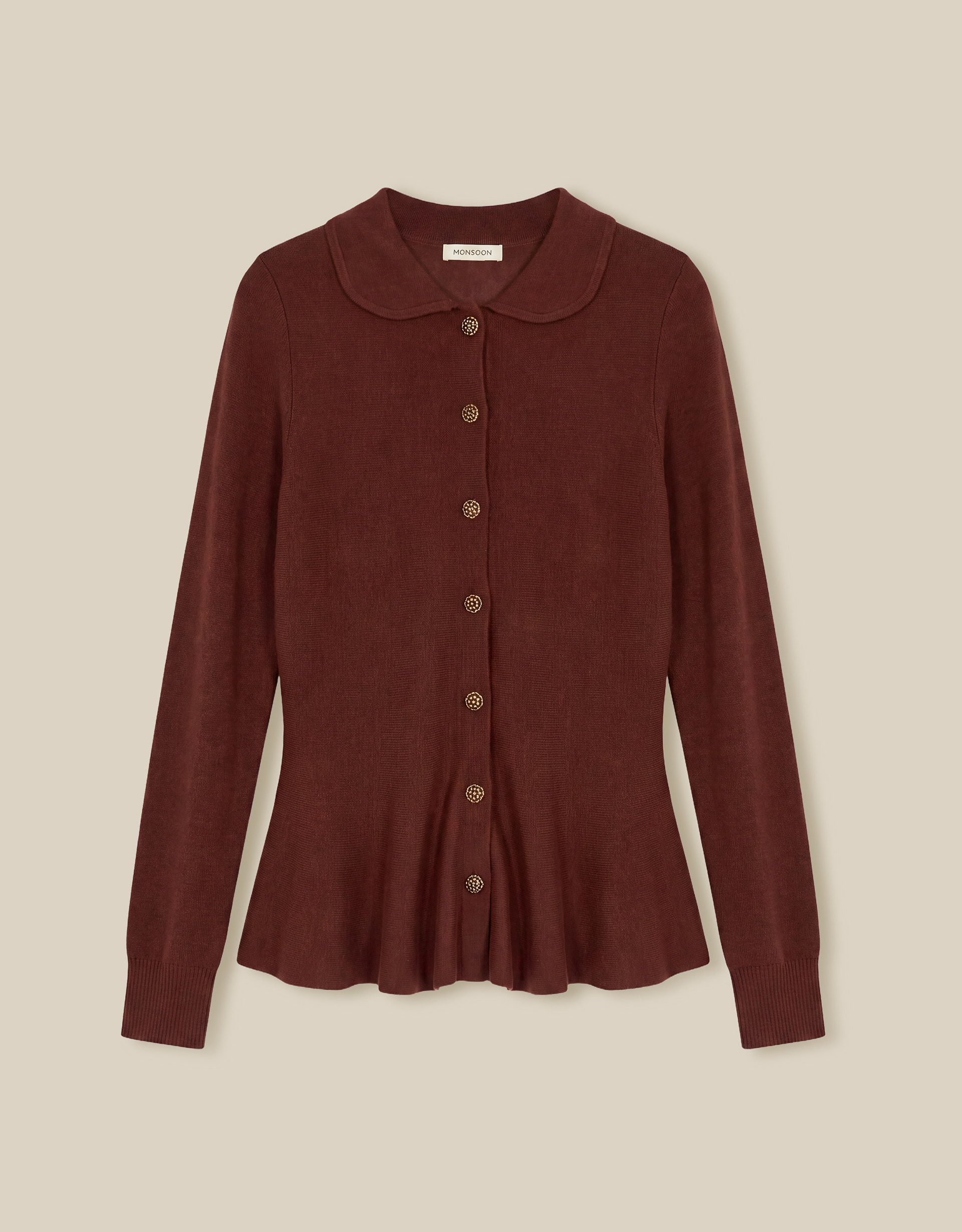 Monsoon Kay Collar Cardigan, view 5