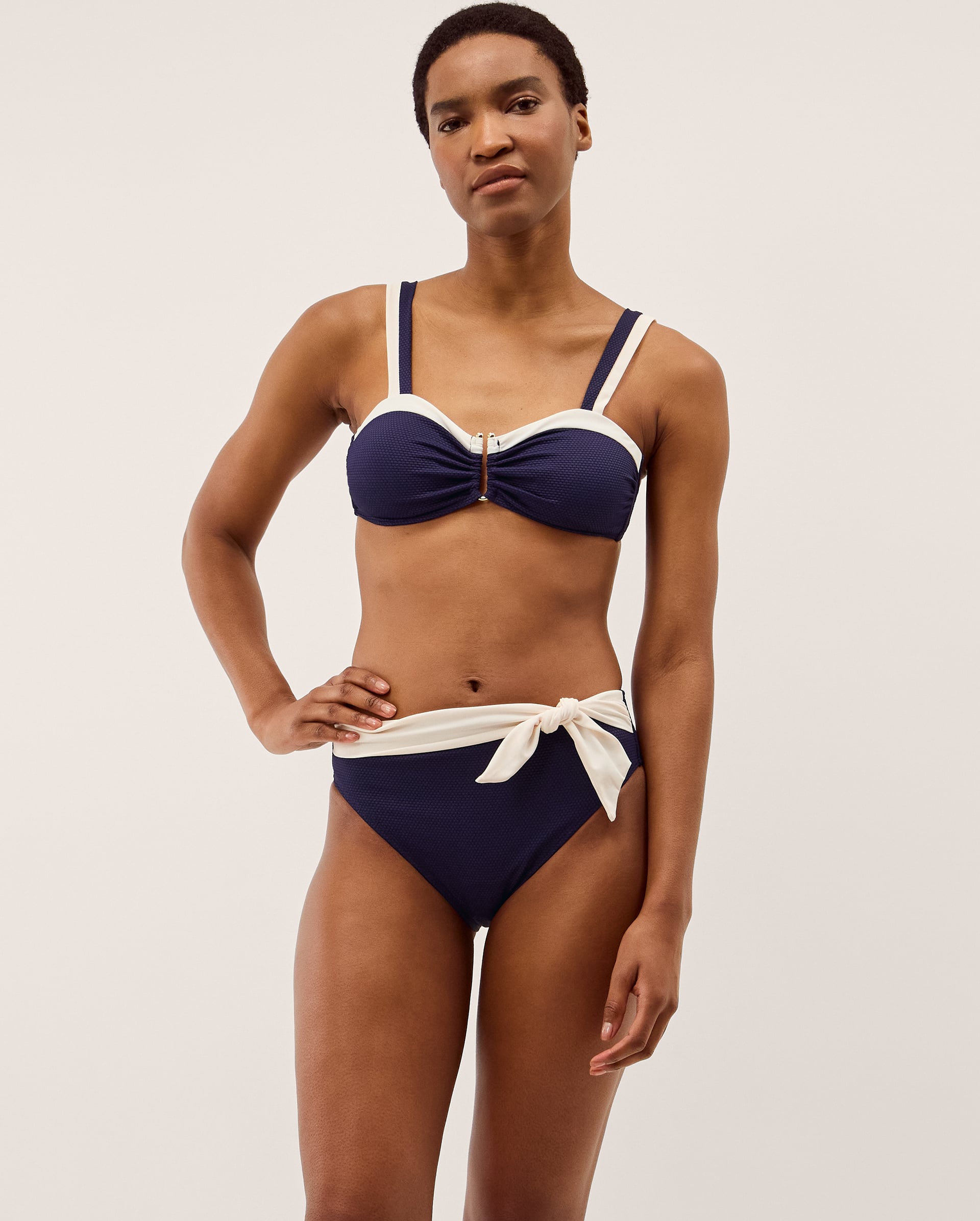 Monsoon Sabrina Two Tone Bikini Top in Blue, view 2
