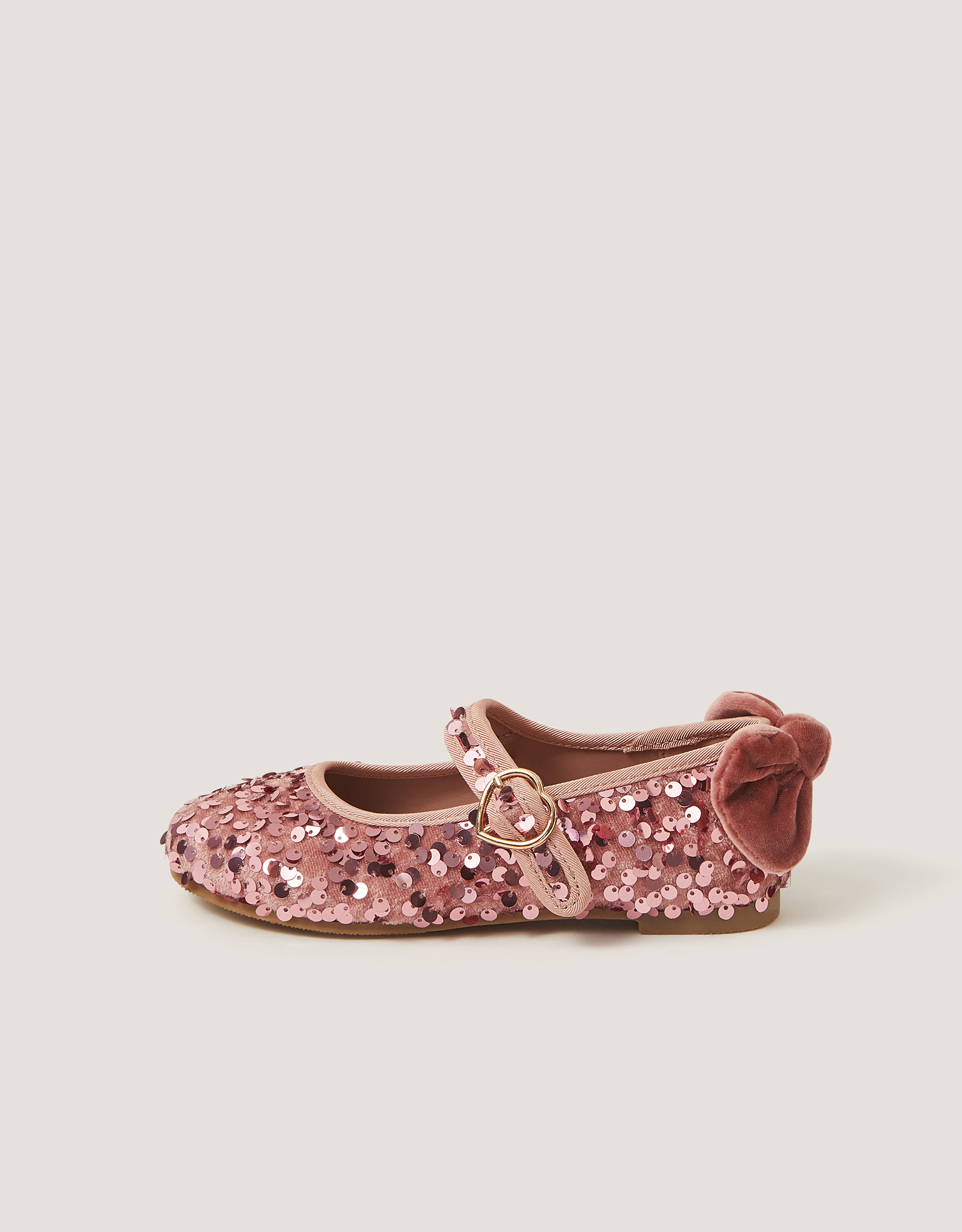 Monsoon Sequin Mary Jane Ballet Flats in Pink, view 2