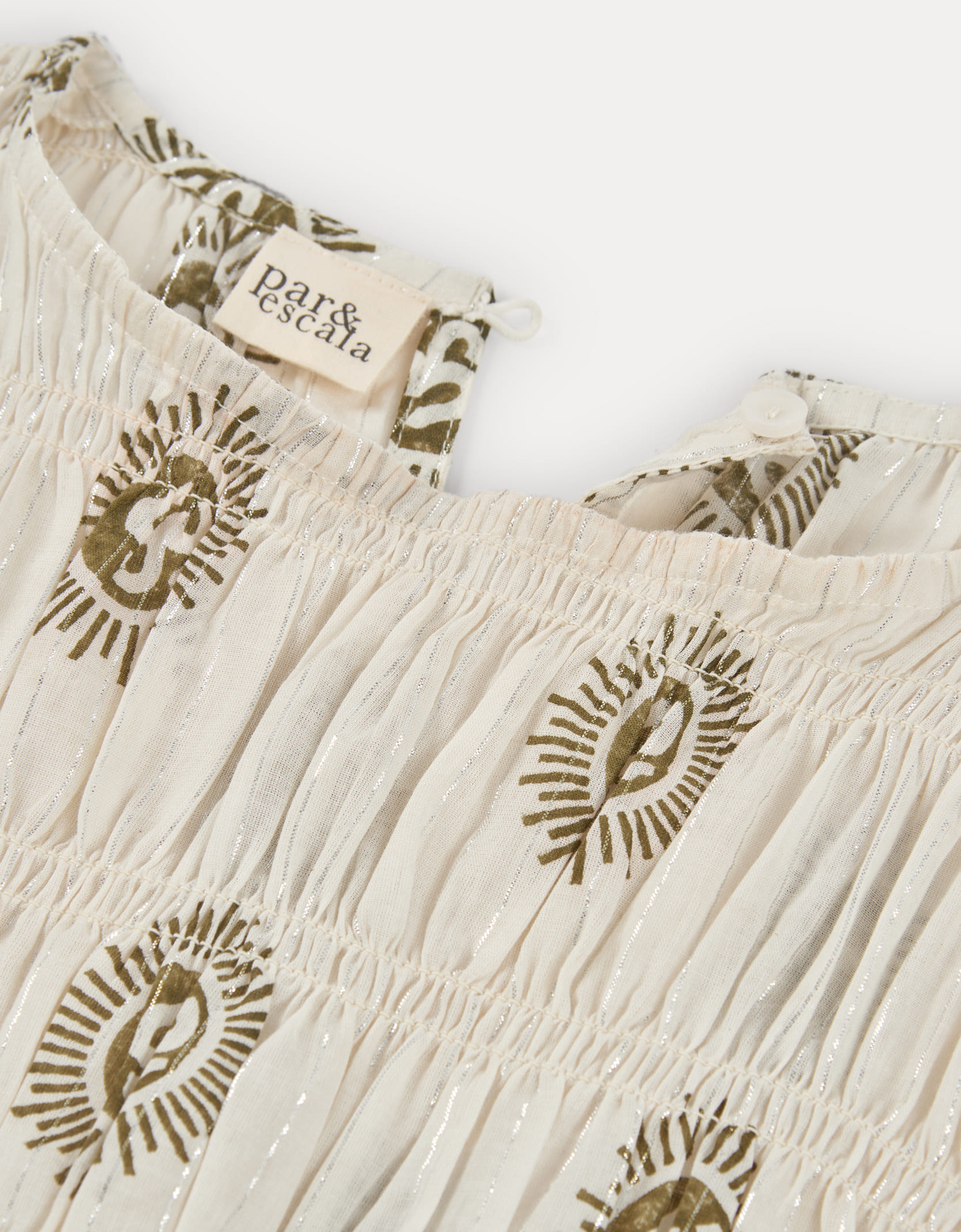 Monsoon Par & Escala Bee Smocked Sun Print Maxi Dress, view 3