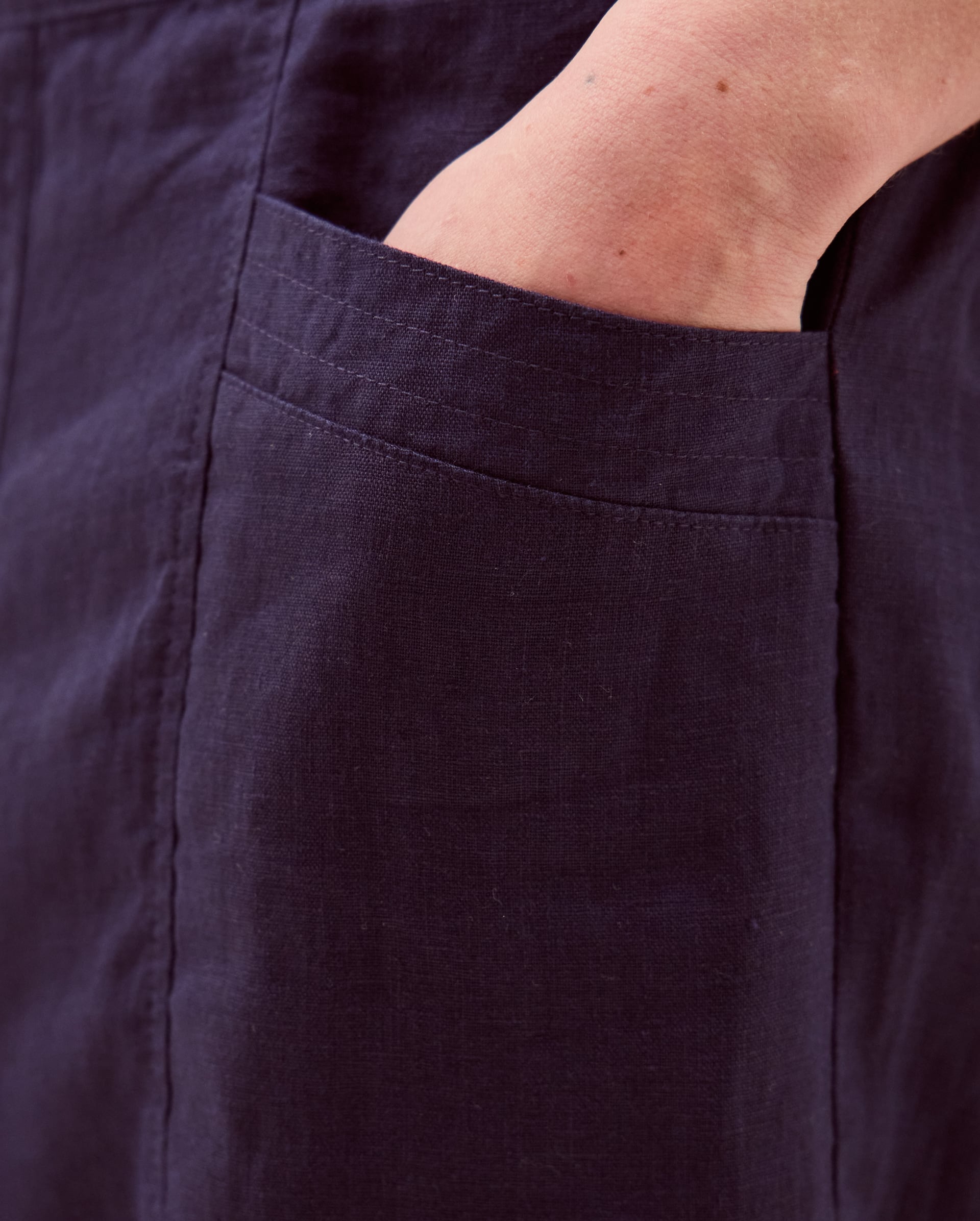 Monsoon Lucy Regular Straight Leg Linen Trousers, view 2