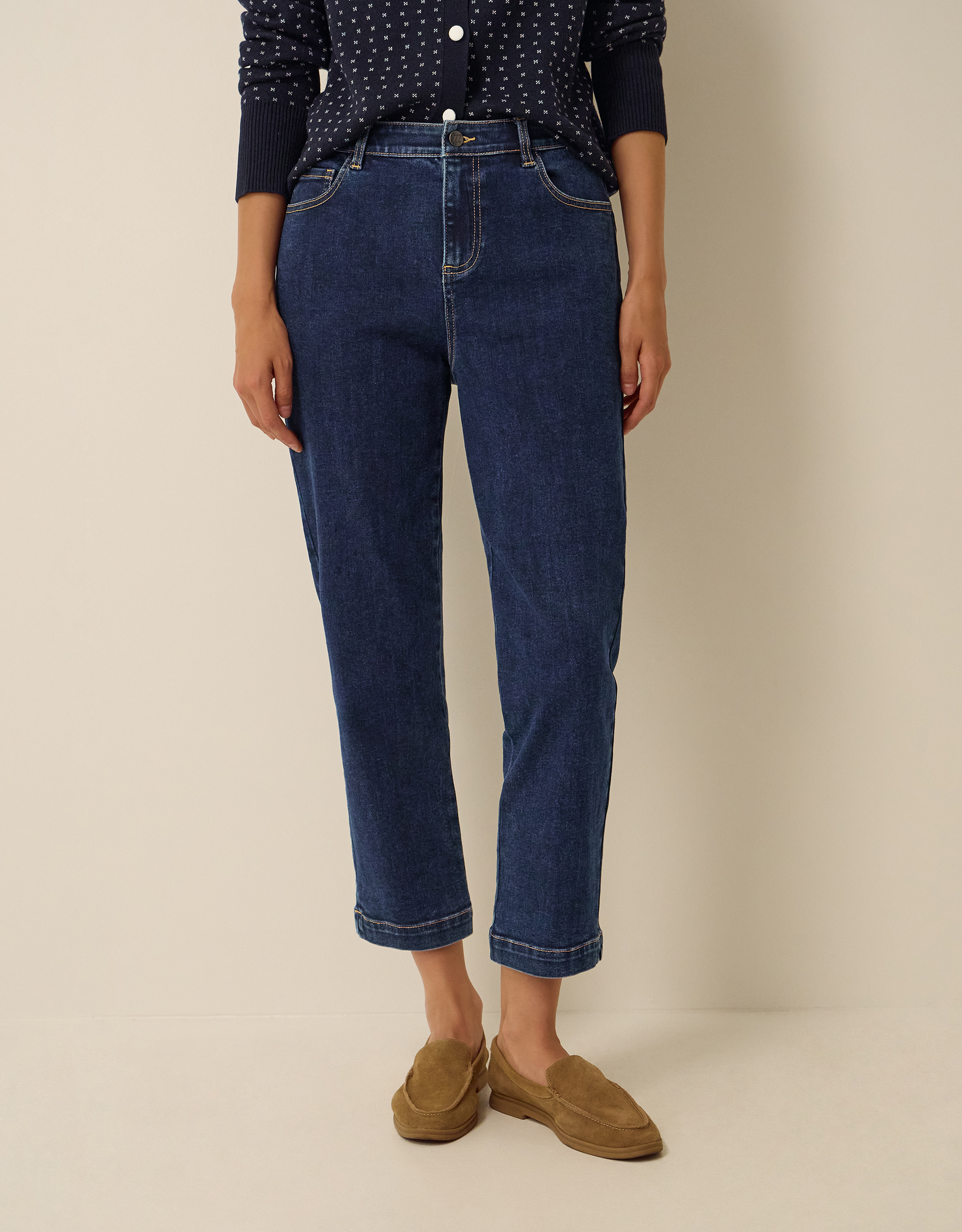 Monsoon Safaia Straight Cropped Jeans, view 2
