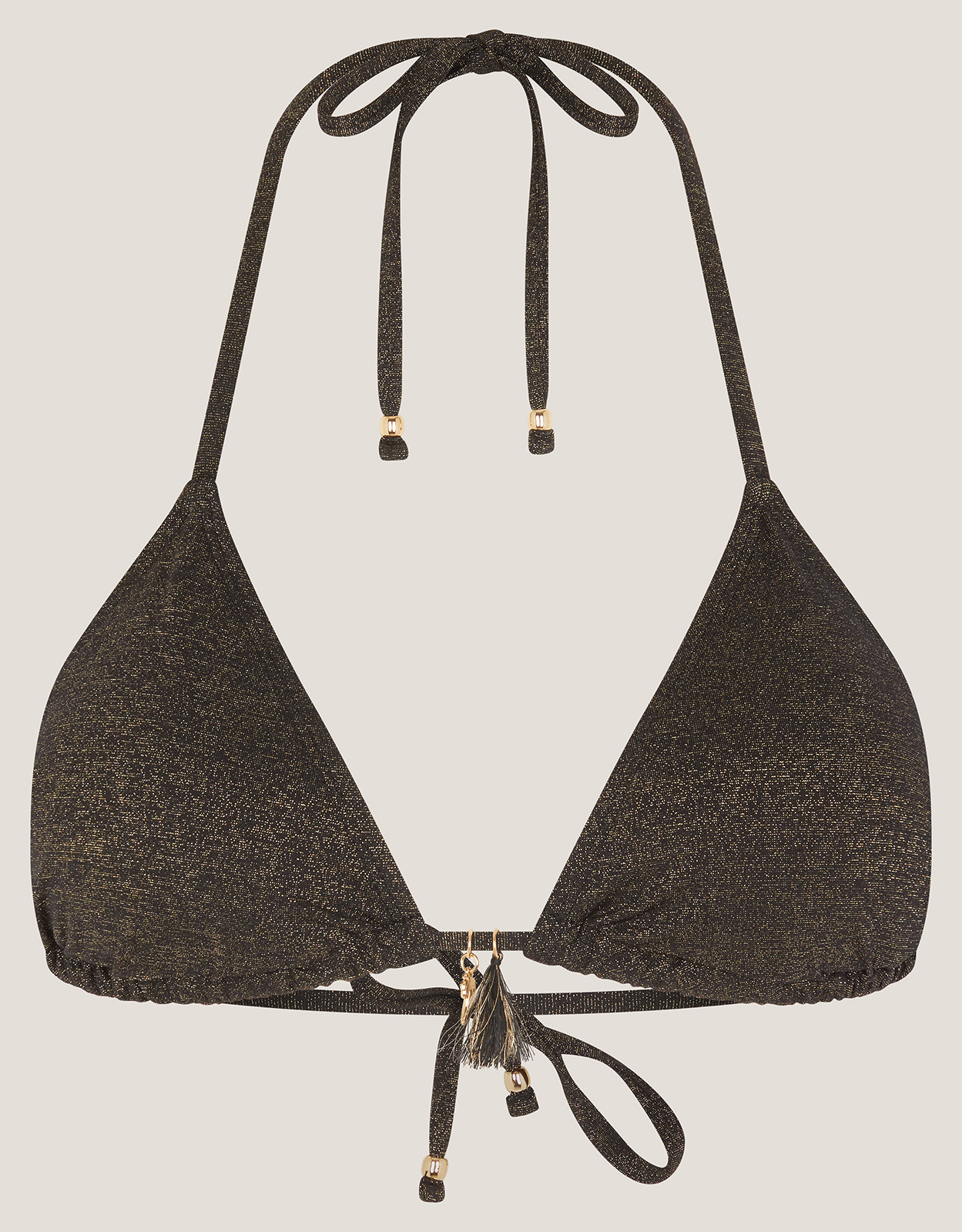 Monsoon Mia Glitter Triangle Bikini Top, view 5