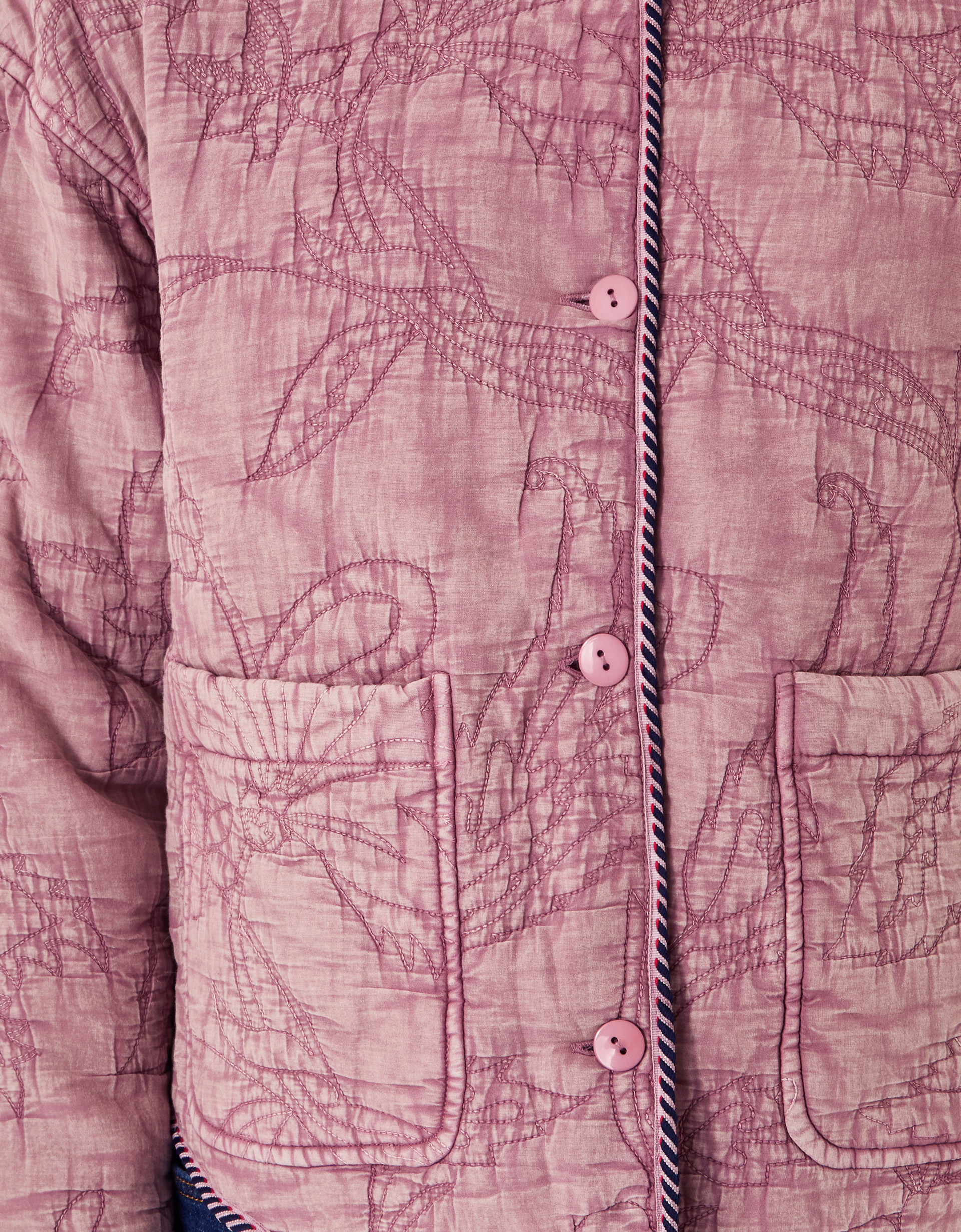 Monsoon Hazel Floral Quilted Jacket, view 2