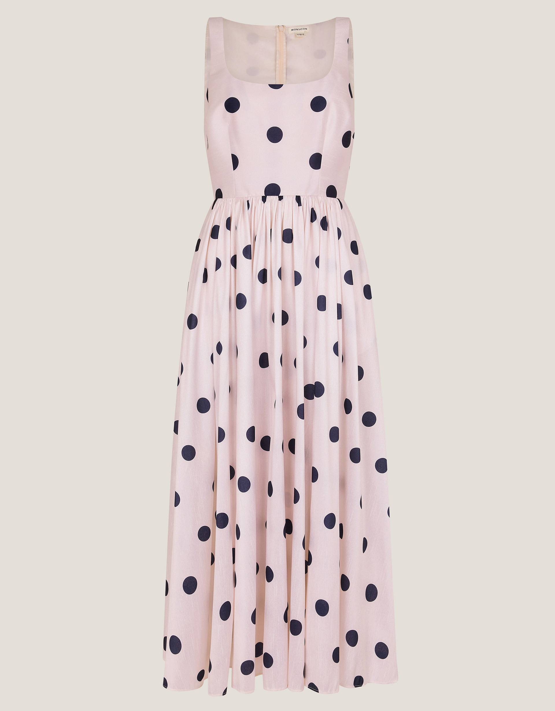 Monsoon Sicily Fit and Flare Midi Dress in Ivory, view 6