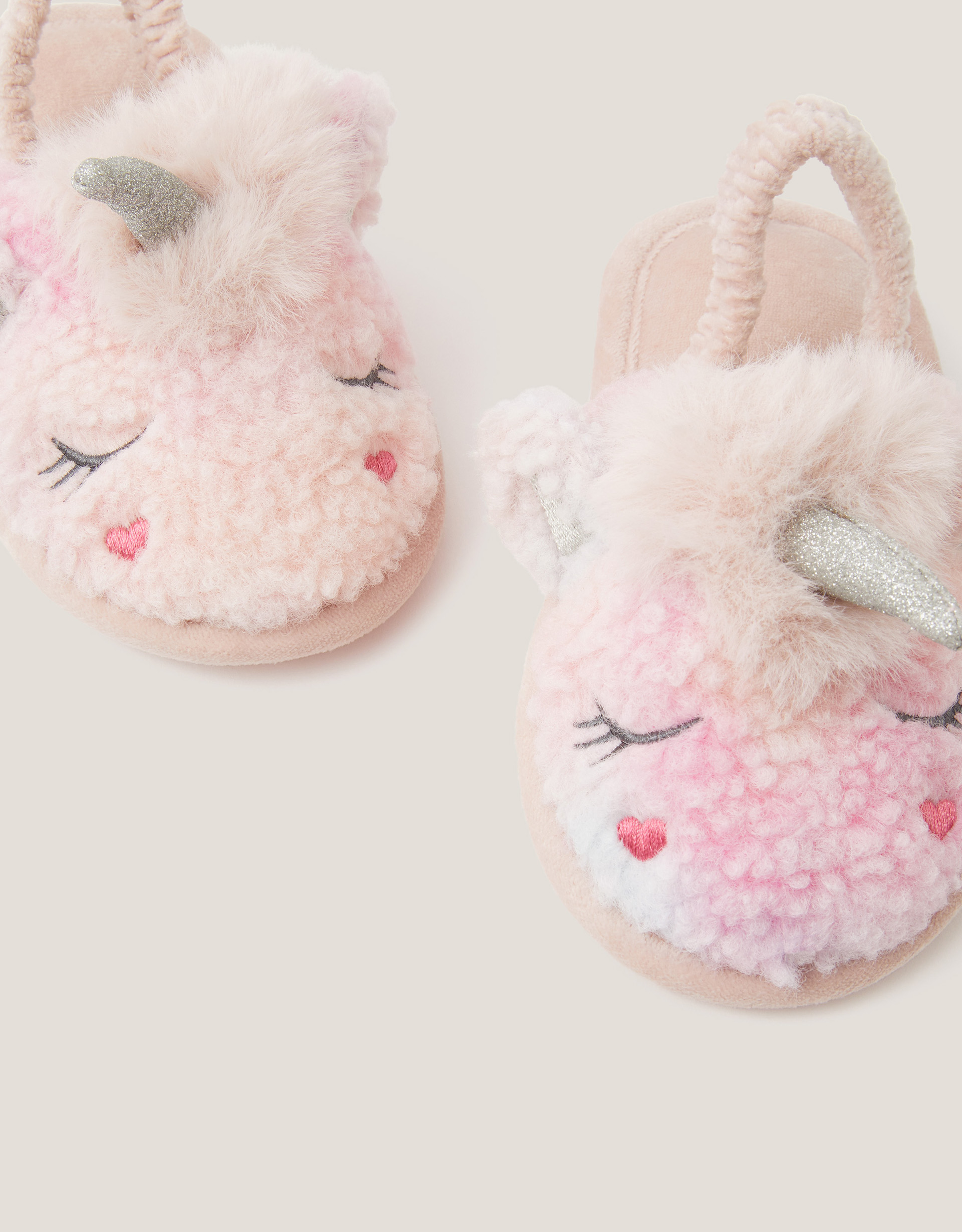 Monsoon Fluffy Ombré Unicorn Slippers, view 3