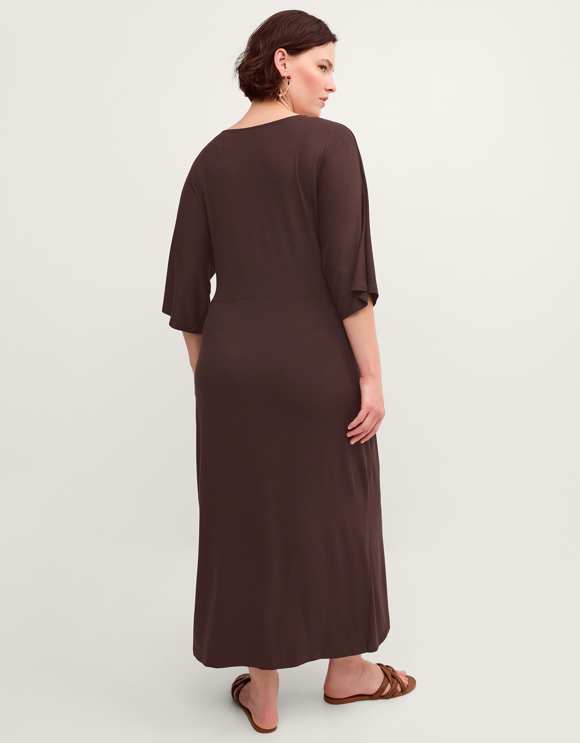 Monsoon Callie Thorpe x Monsoon Jersey Midi Wrap Dress, view 3