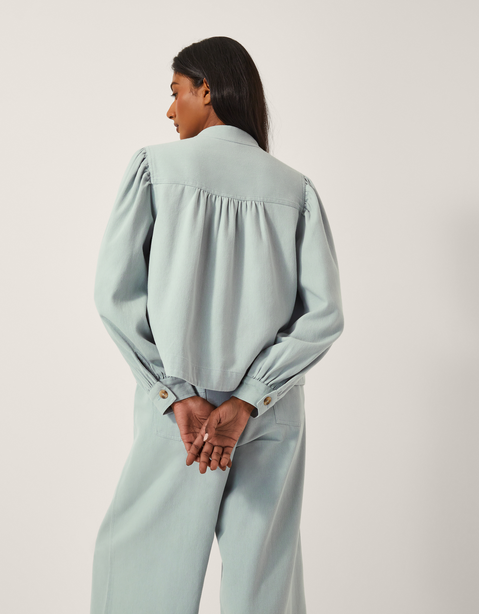 Monsoon Ciara Puff Sleeve Denim Jacket, view 4