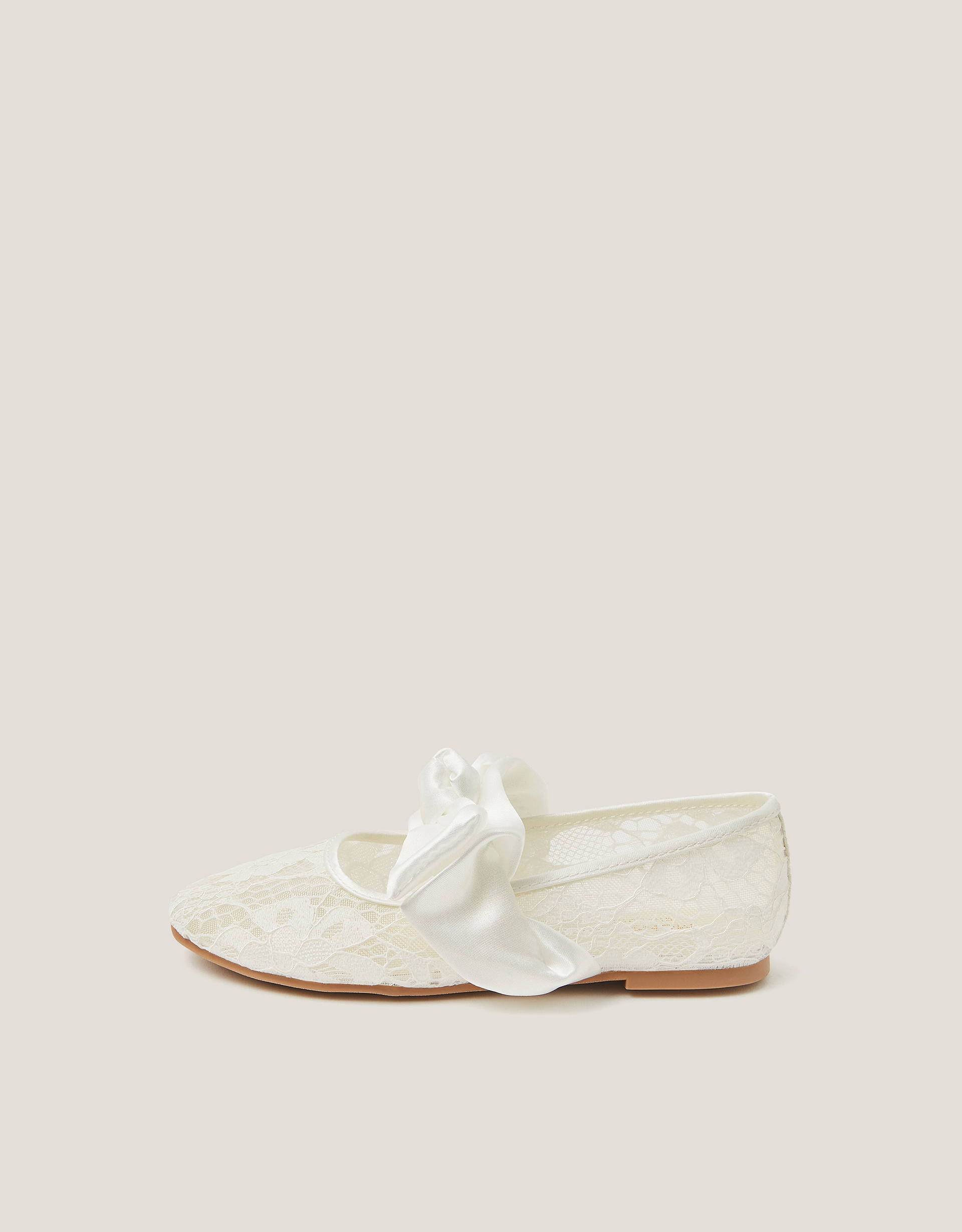 Monsoon Lace Bow Ballet Flats, view 2
