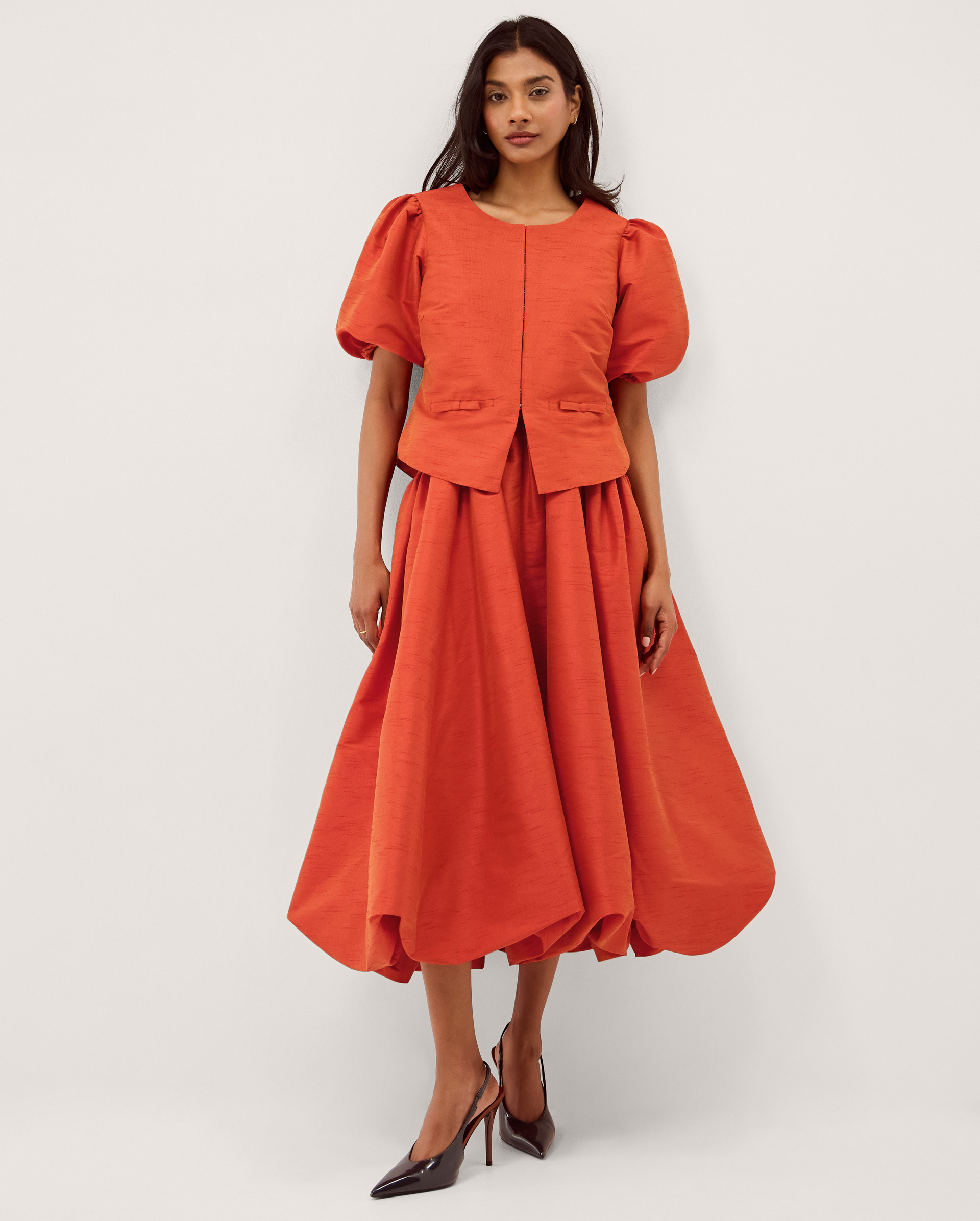 Monsoon Mila Puff Sleeve Bow Jacket, view 2