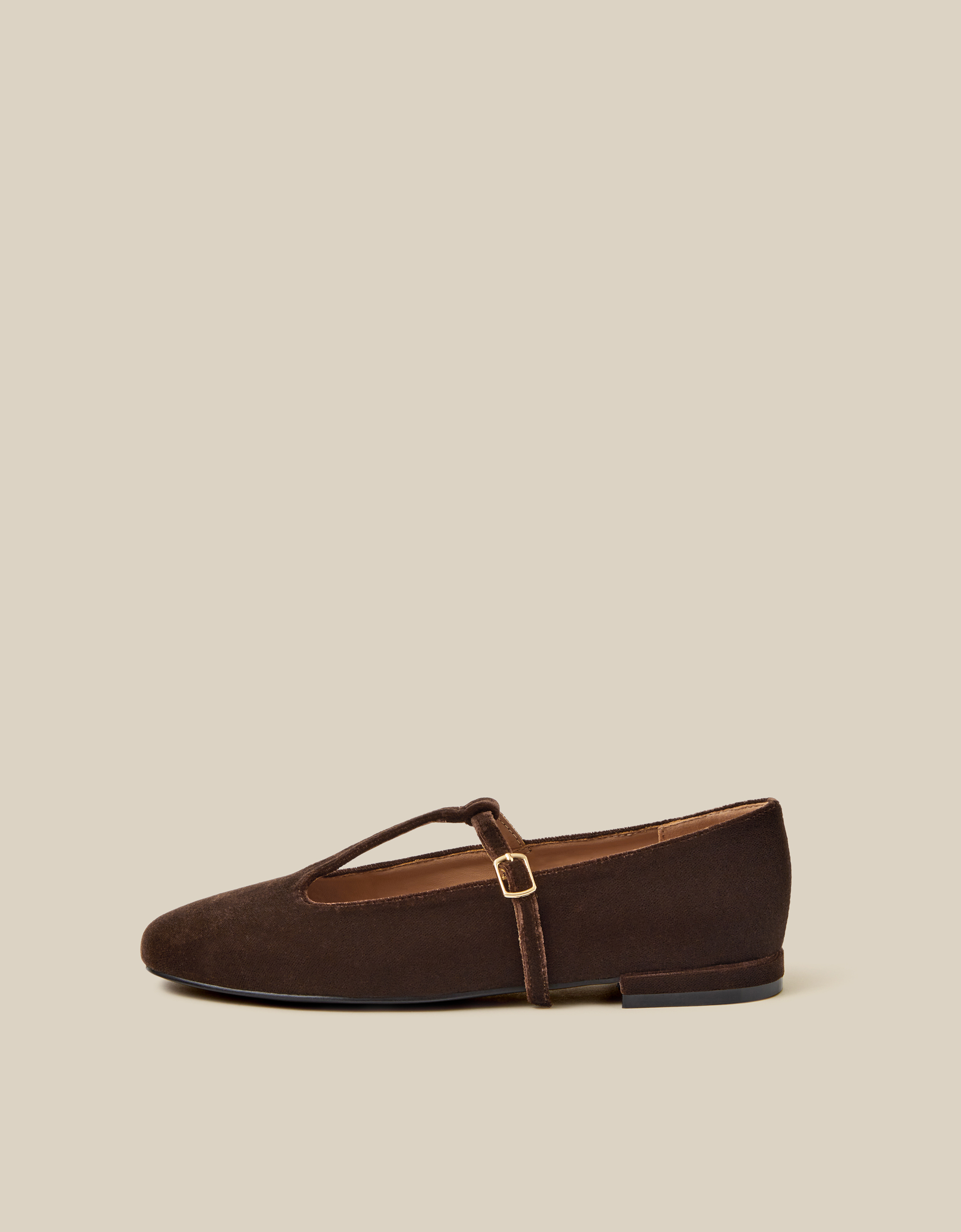 Monsoon Jesi Velvet Mary Jane Ballet Flats, view 3