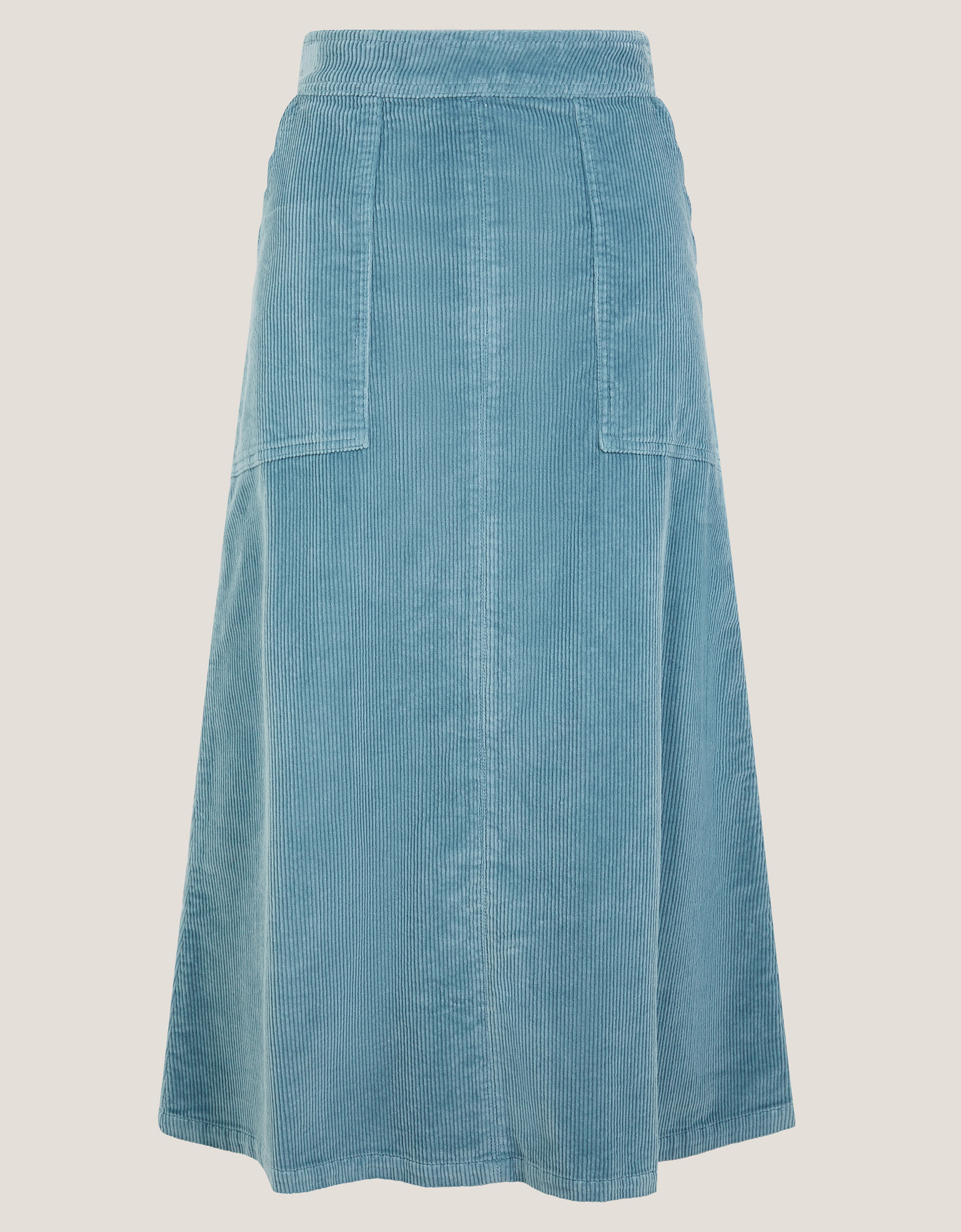 Monsoon Malika Corduroy Midi Skirt in Blue, view 5