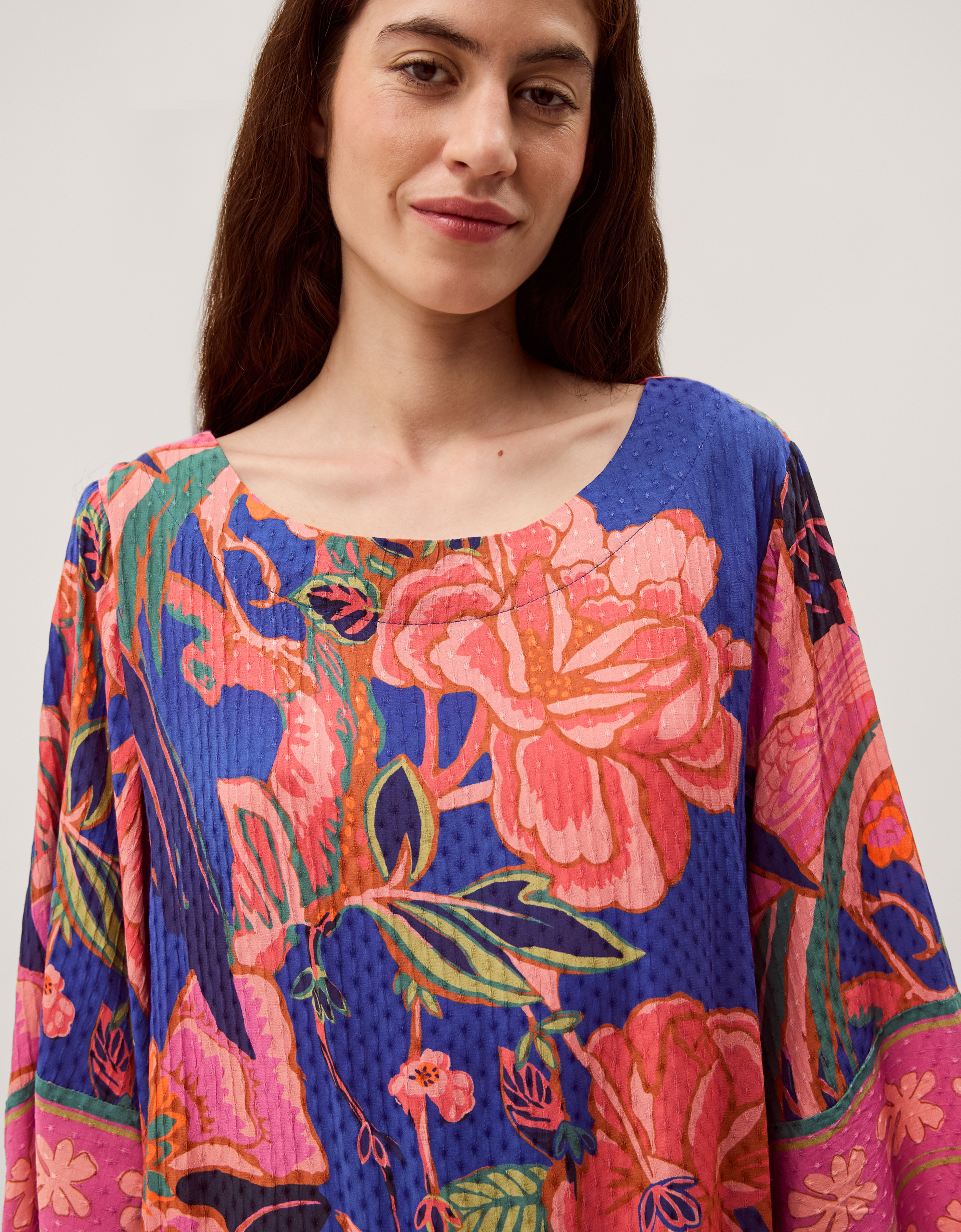 Monsoon Carmen Floral Print Midi Kaftan, view 2