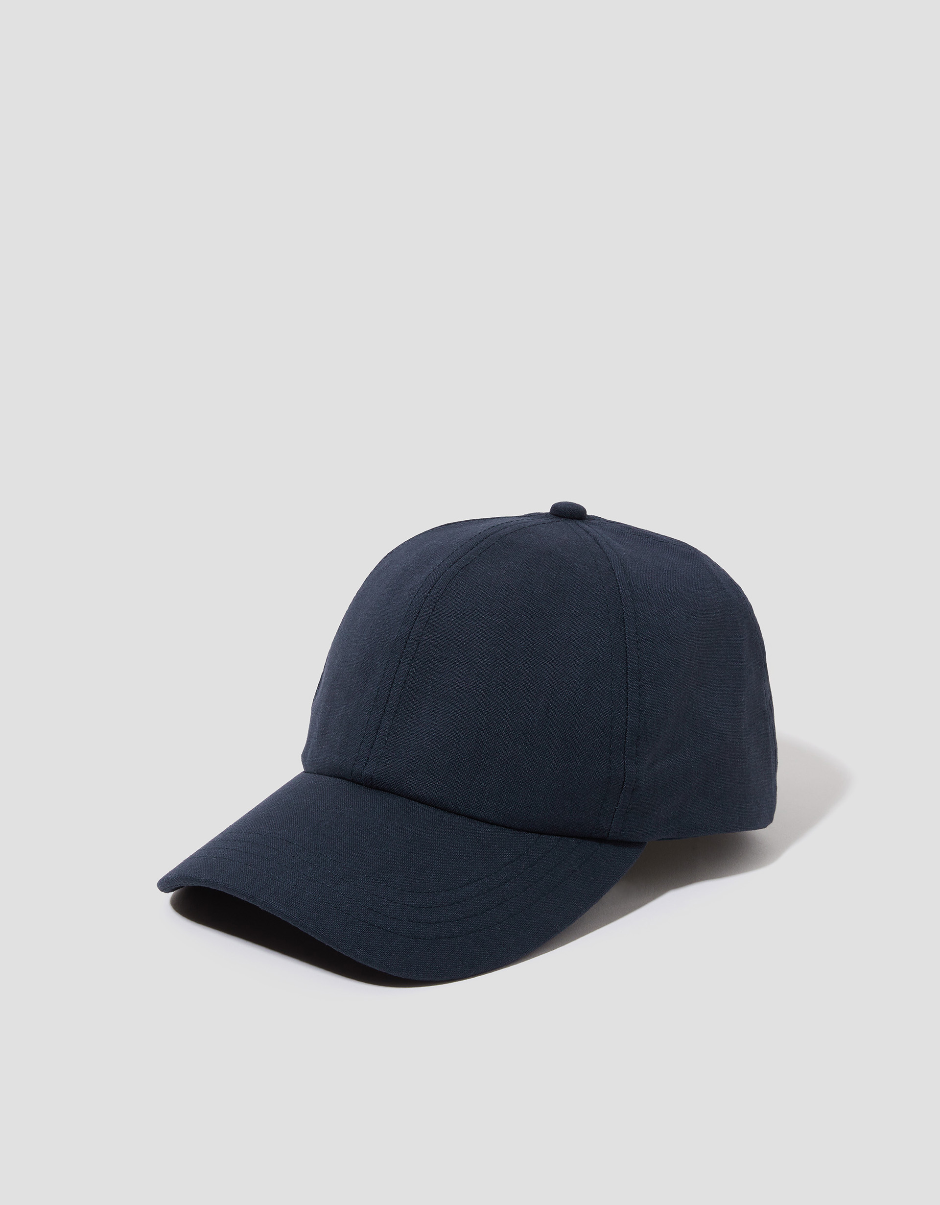Monsoon Isha Linen Baseball Cap in Blue