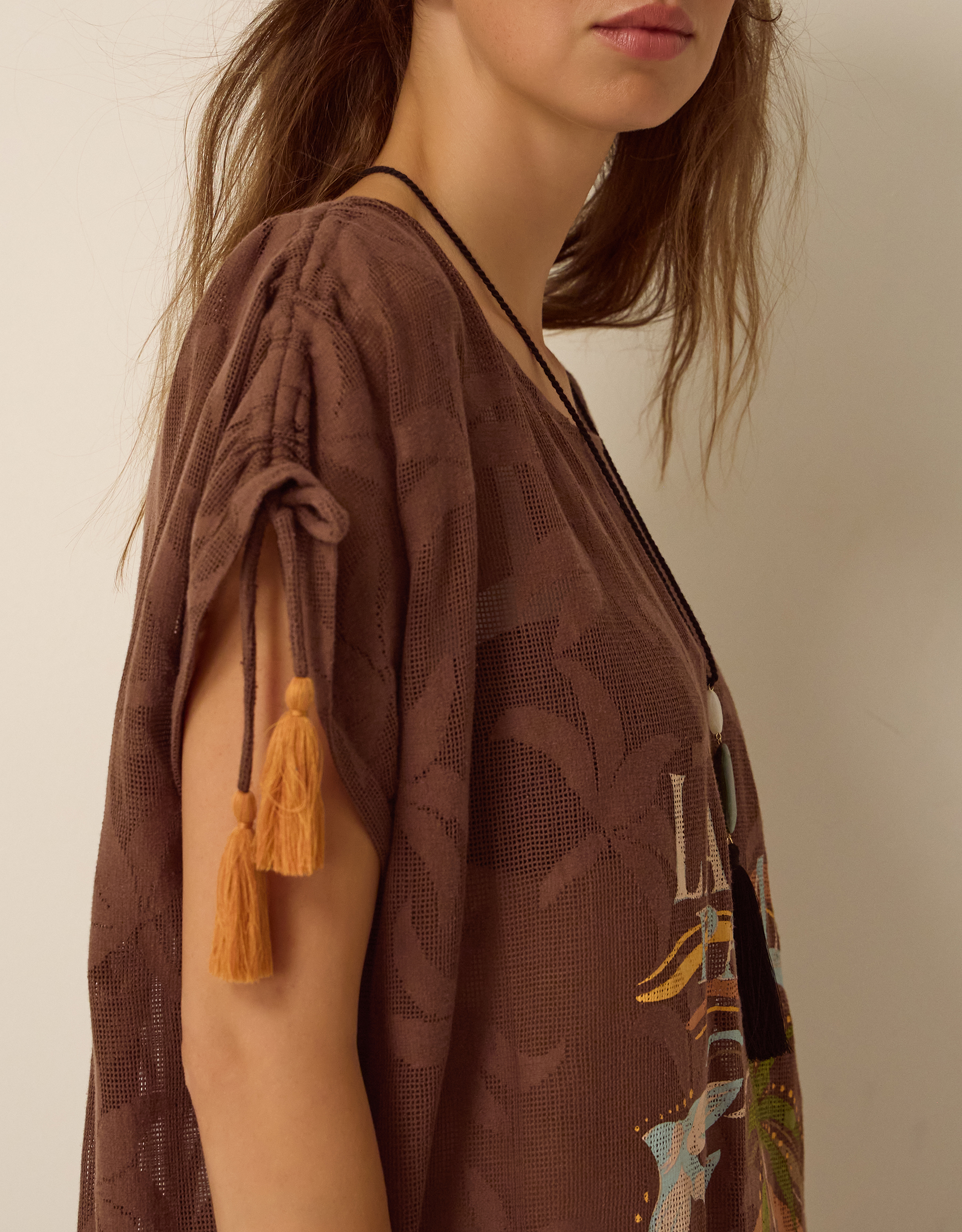 Monsoon La Palma Jacquard Midi Kaftan, view 4
