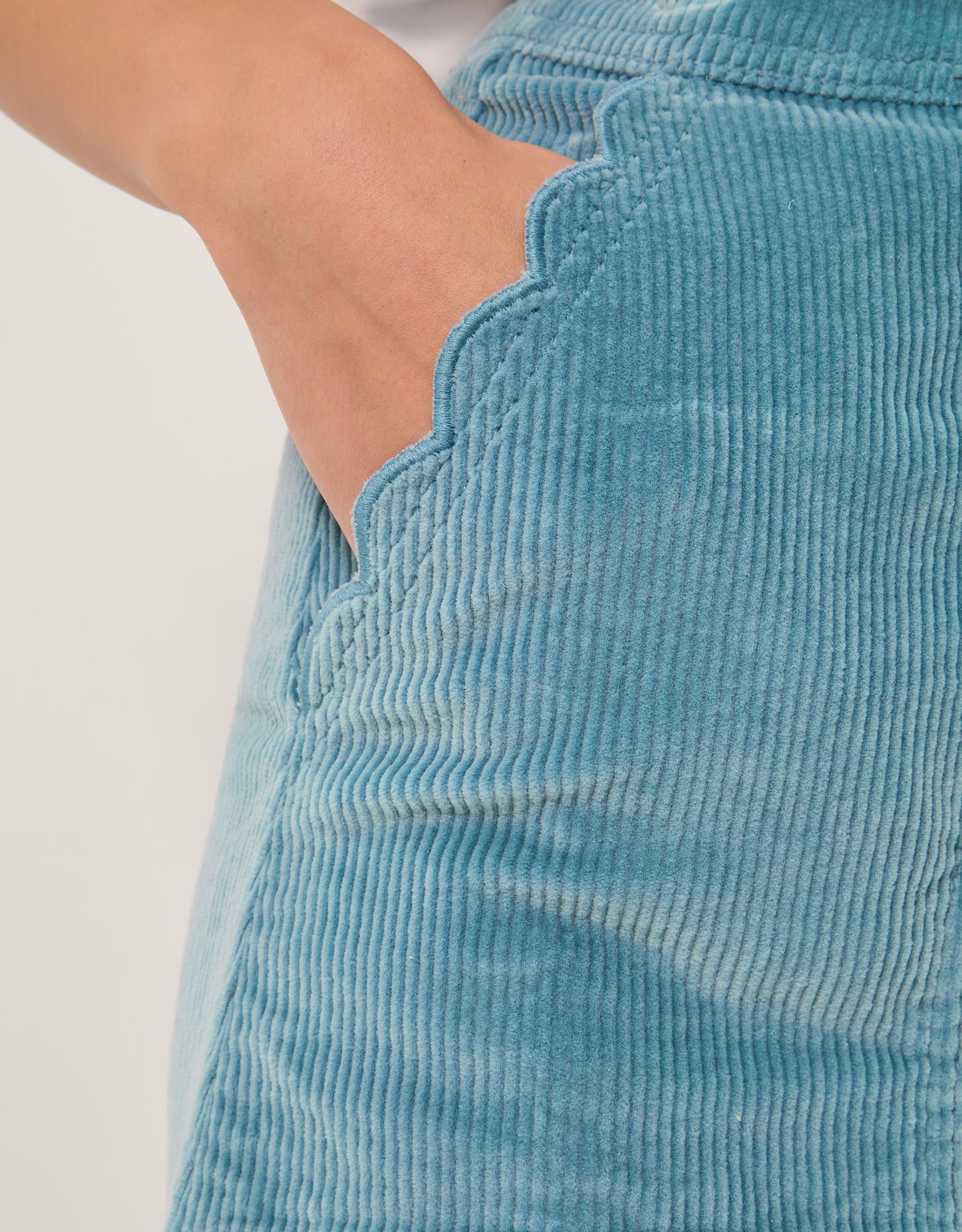 Monsoon Malika Corduroy Midi Skirt in Blue, view 2