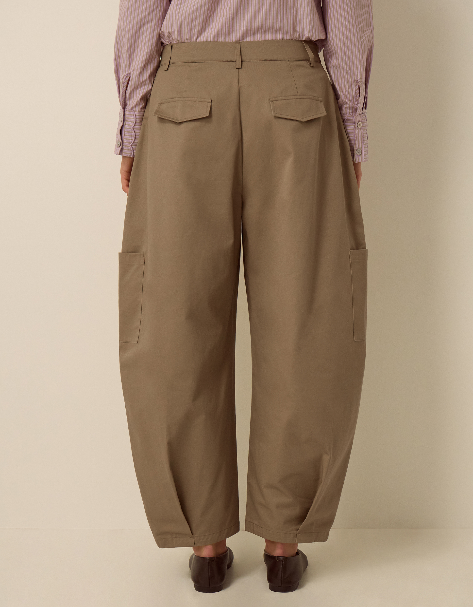 Monsoon Evelyn Cargo Barrel Trousers, view 3