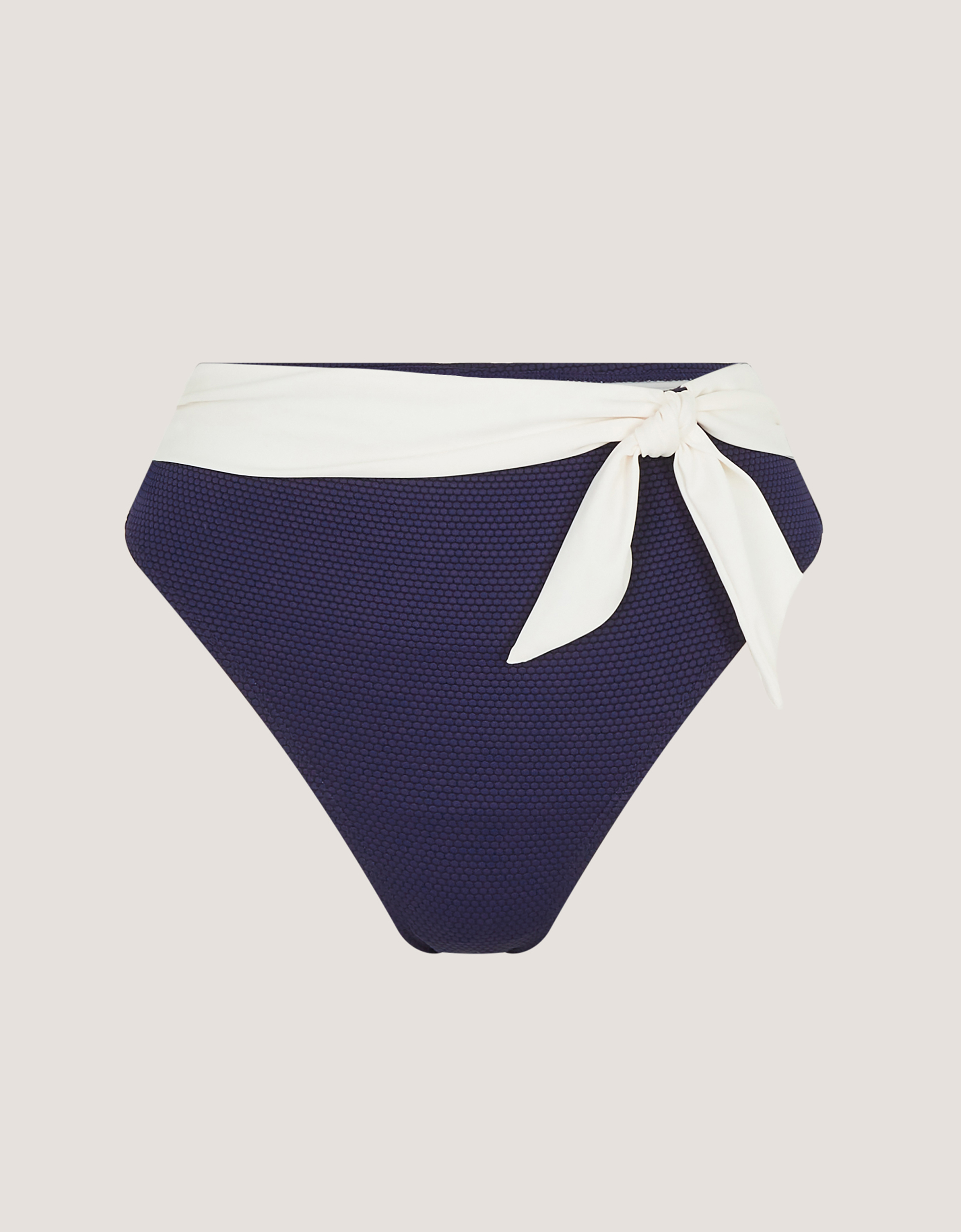 Monsoon Sabrina Two Tone High Waist Bikini Bottoms in Blue, view 5