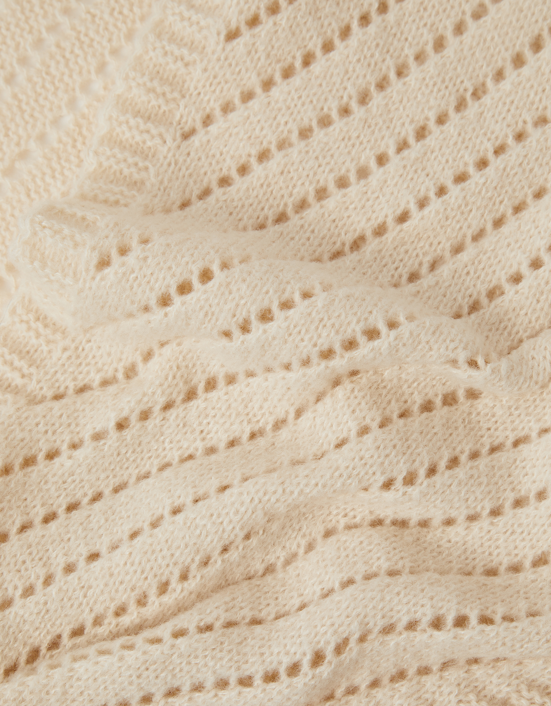 Monsoon Perl Pointelle Knitted Triangle Scarf, view 2