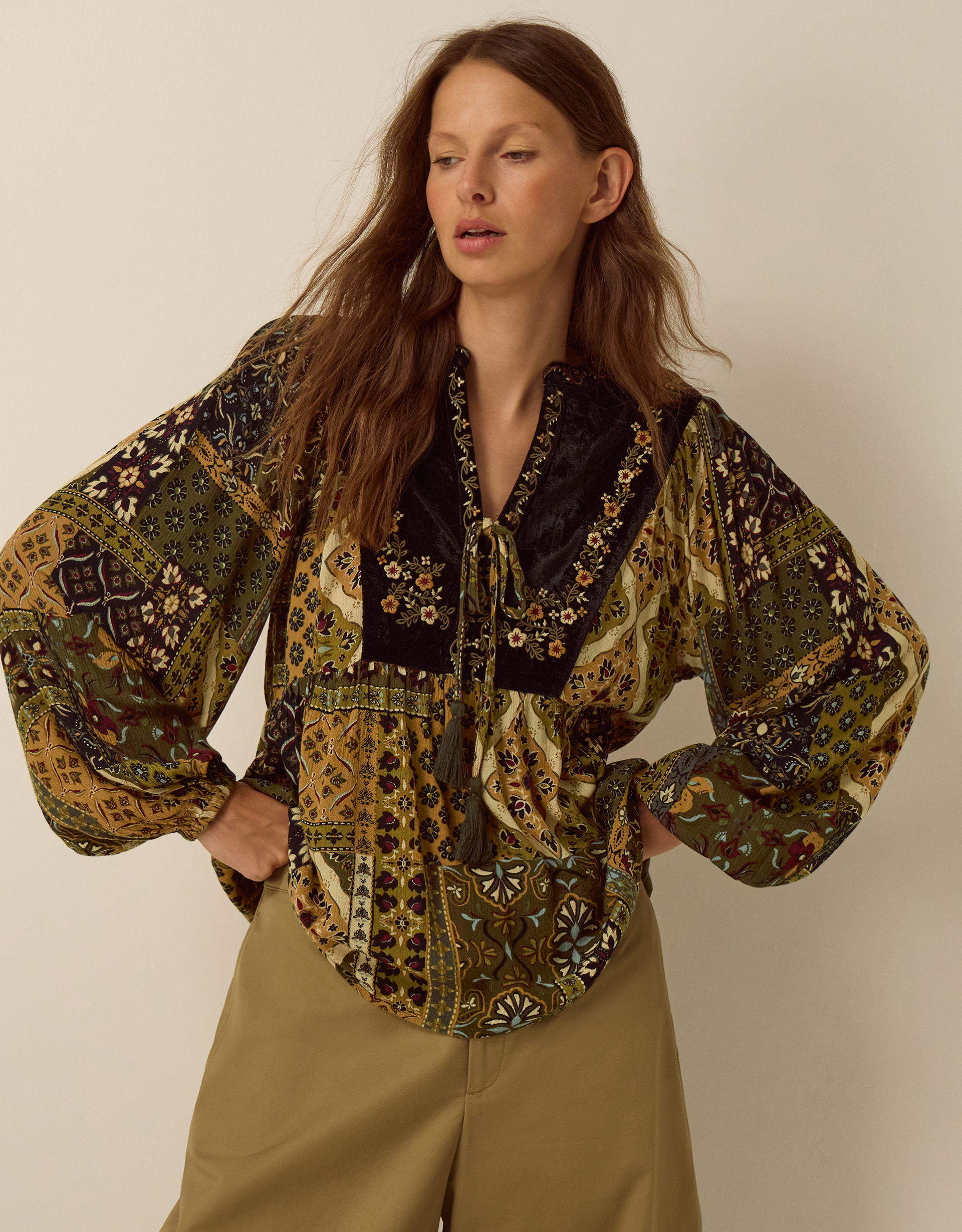 Monsoon Laoise Floral Patchwork Top
