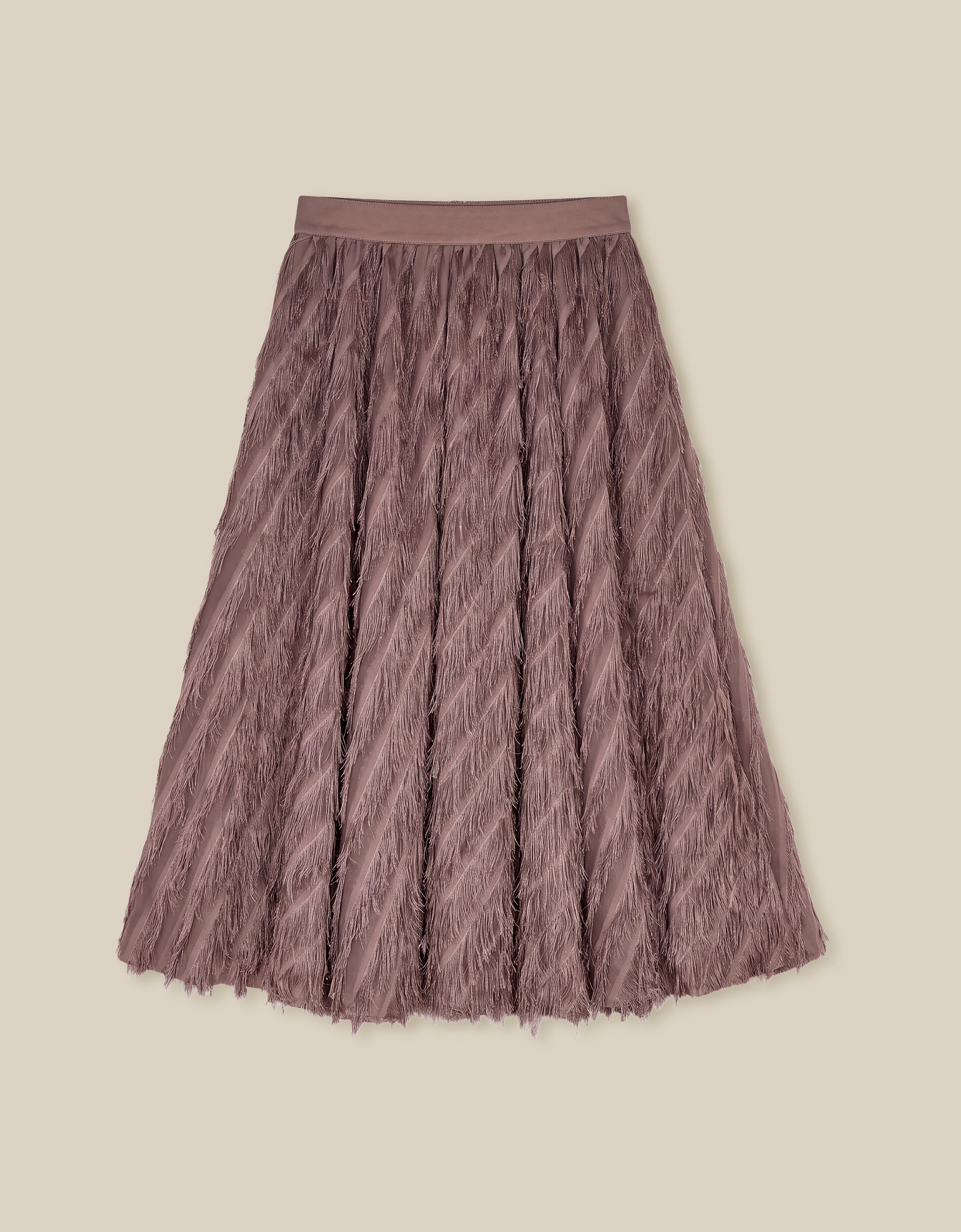 Monsoon Fayana Fringe A-Line Midi Skirt, view 5