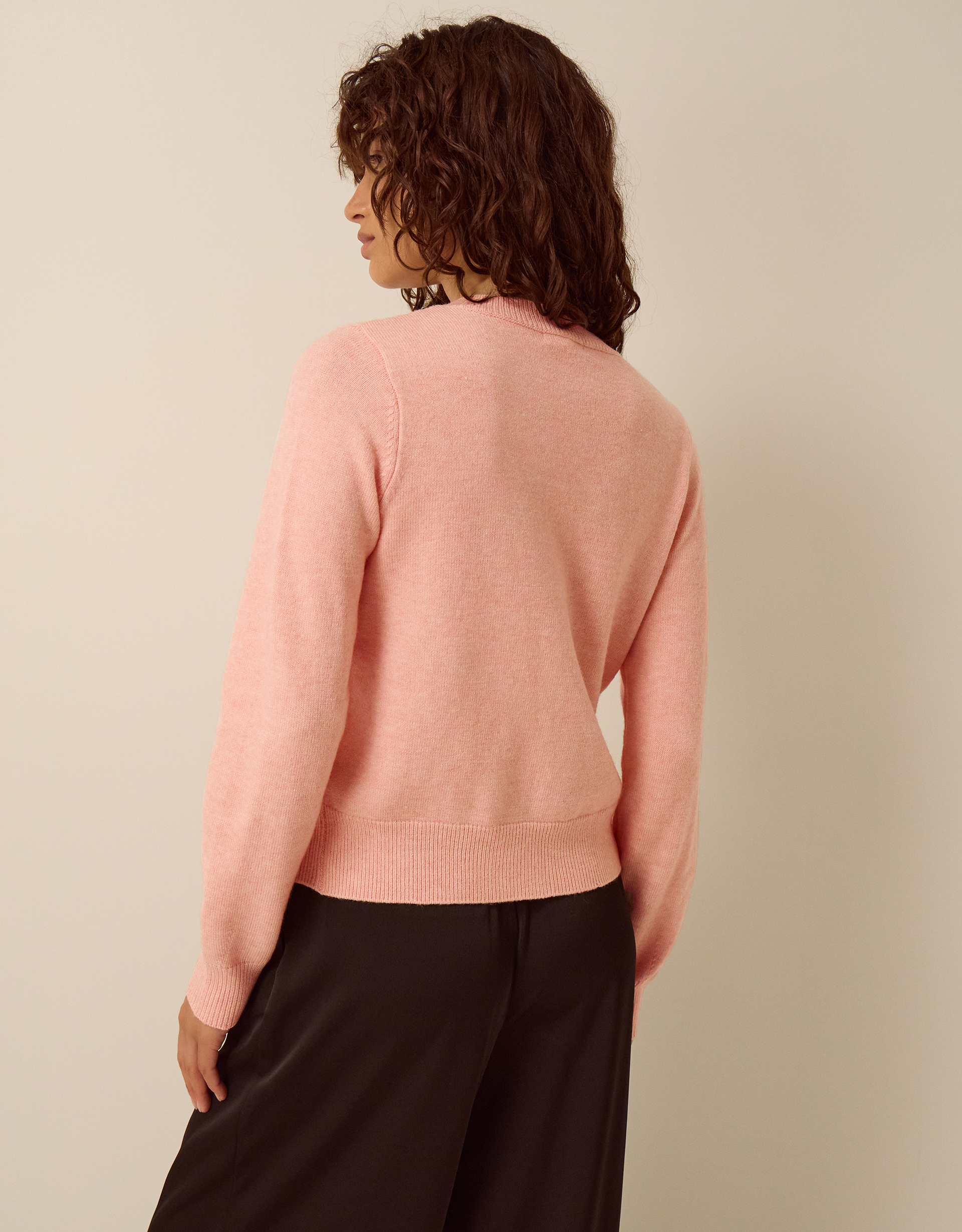Monsoon Bonny Beaded Bow Cardigan, view 3