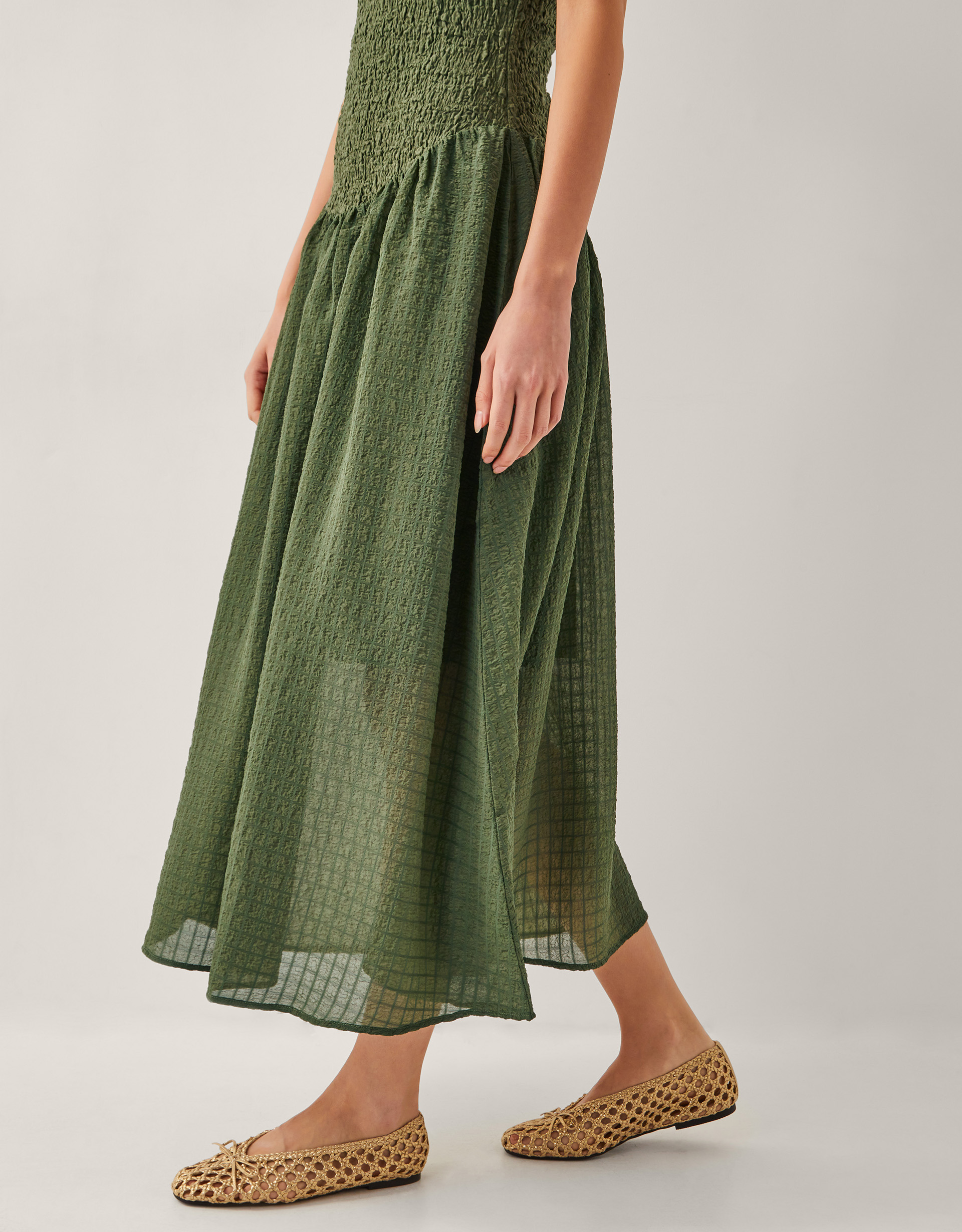 Monsoon Dee Drop Waist Midi Dress, view 4