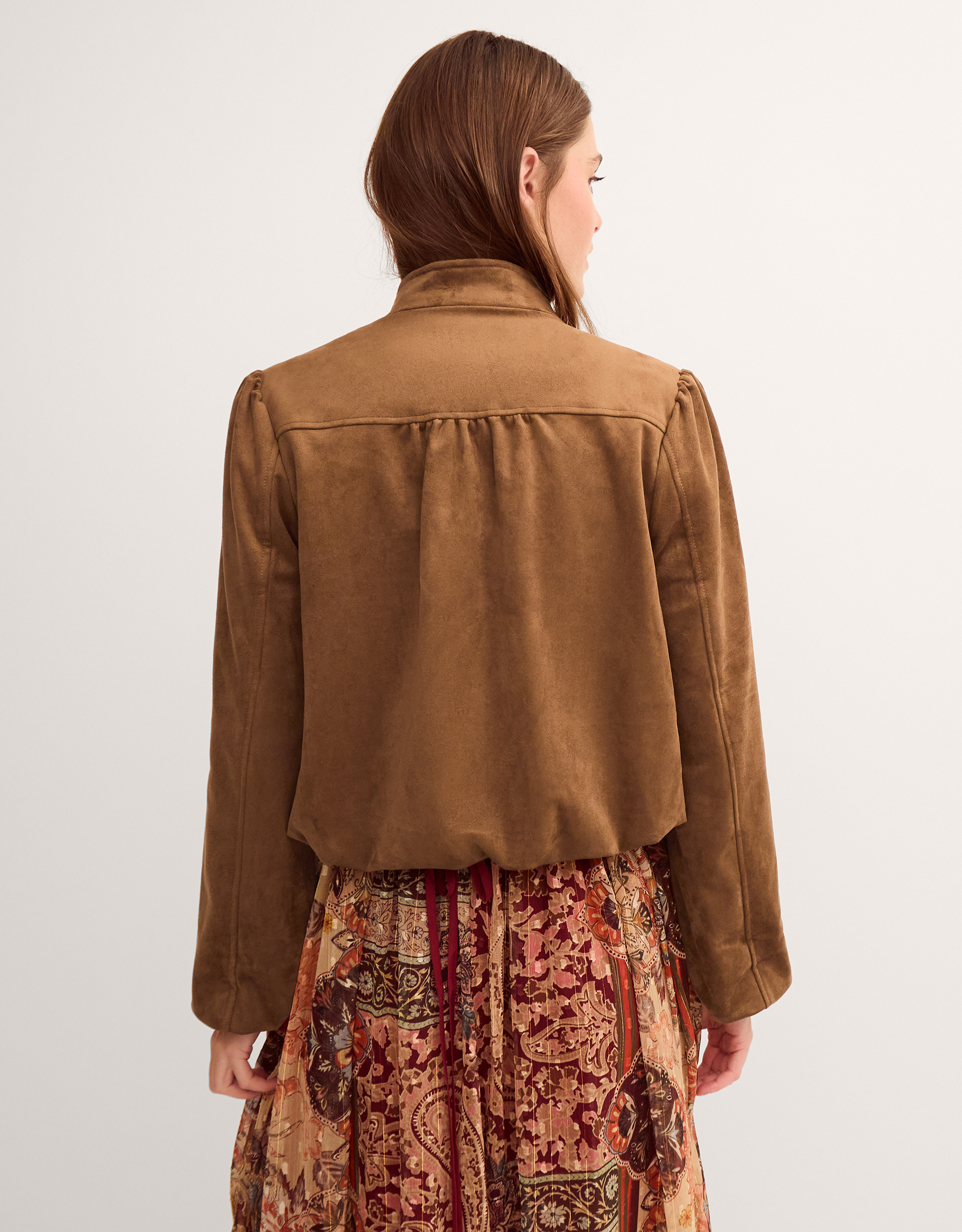 Monsoon Lucia Faux Suede Jacket, view 3