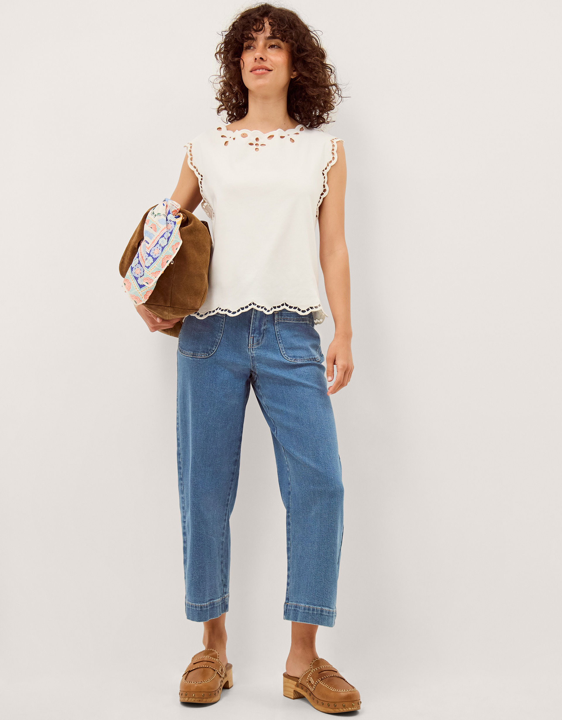 Monsoon Gaia Floral Cutwork Top, view 4