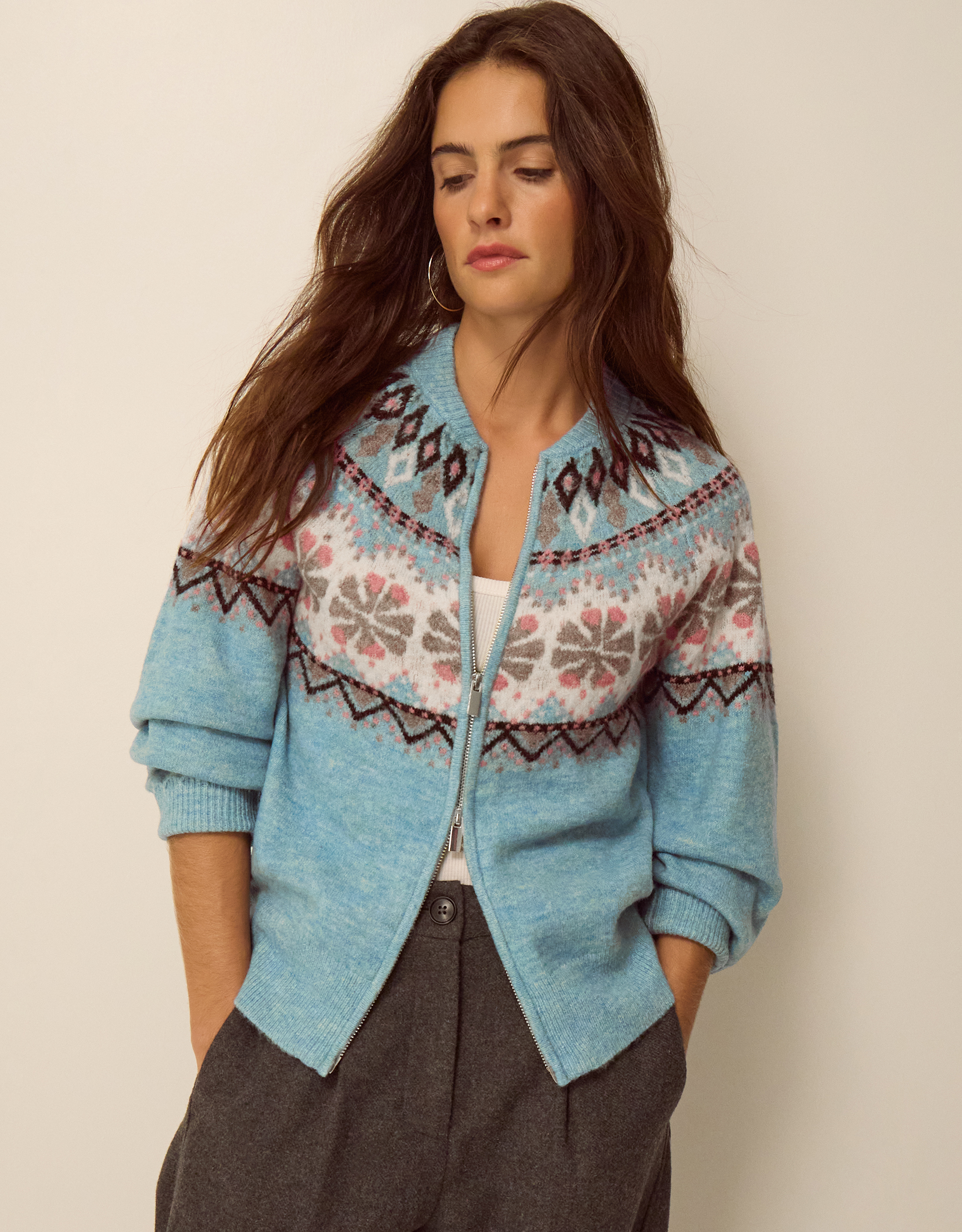 Monsoon Fen Fair Isle Cardigan