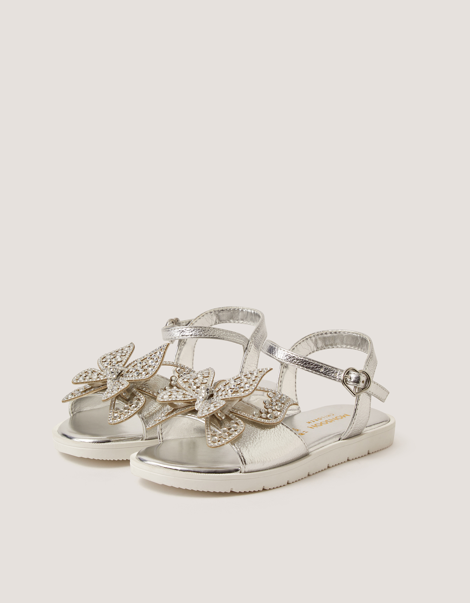 Monsoon Diamanté Butterfly Sandals