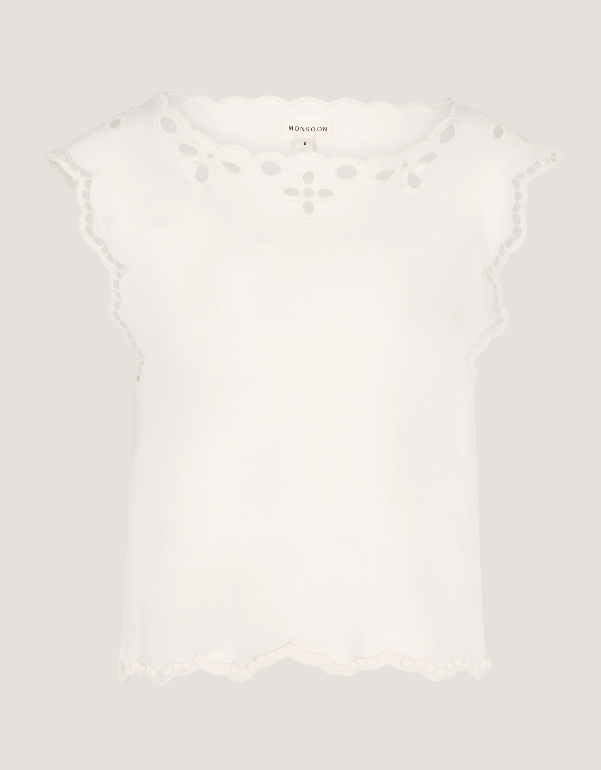 Monsoon Gaia Floral Cutwork Top, view 5