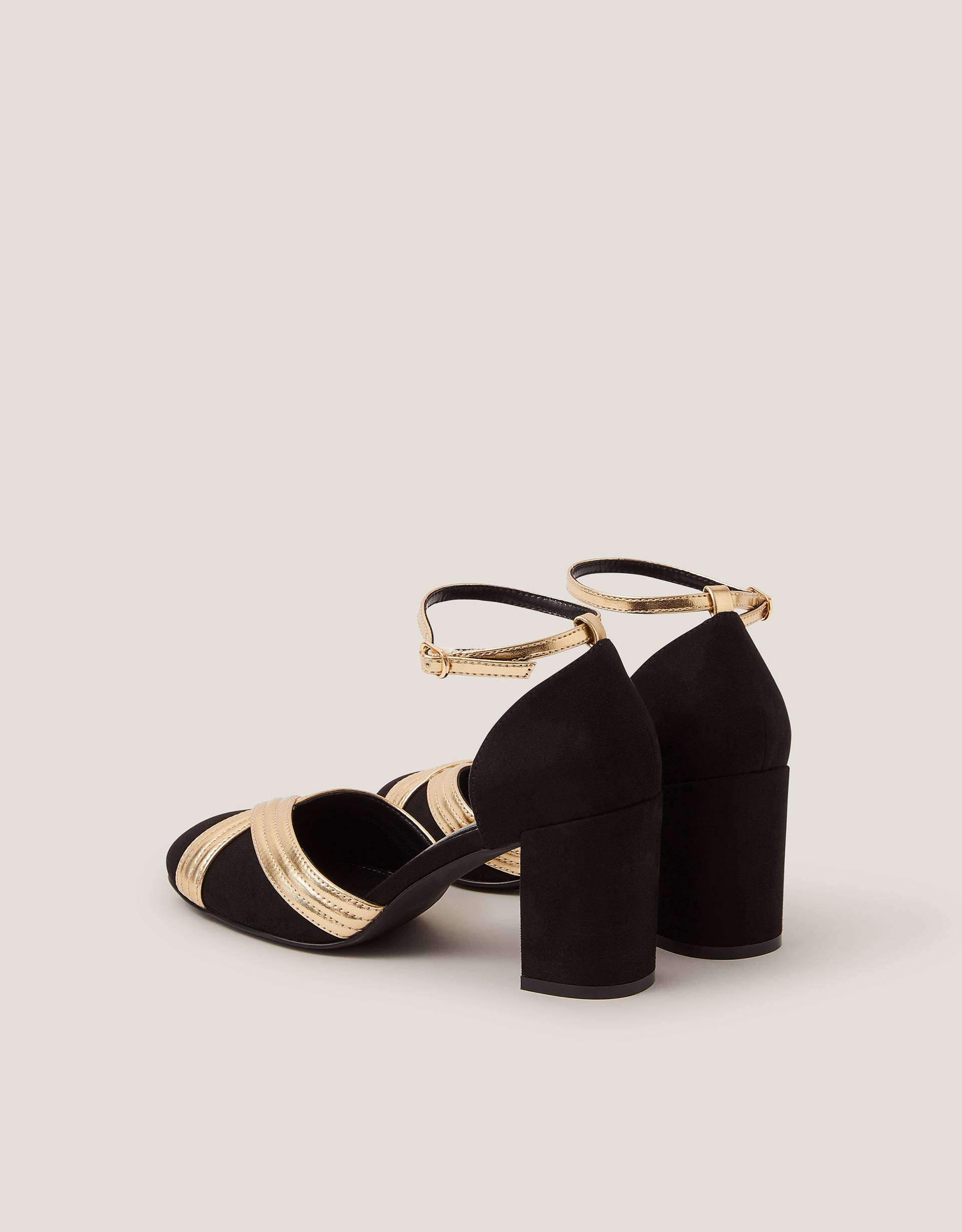 Monsoon Joy Metallic Crossover Heels, view 3