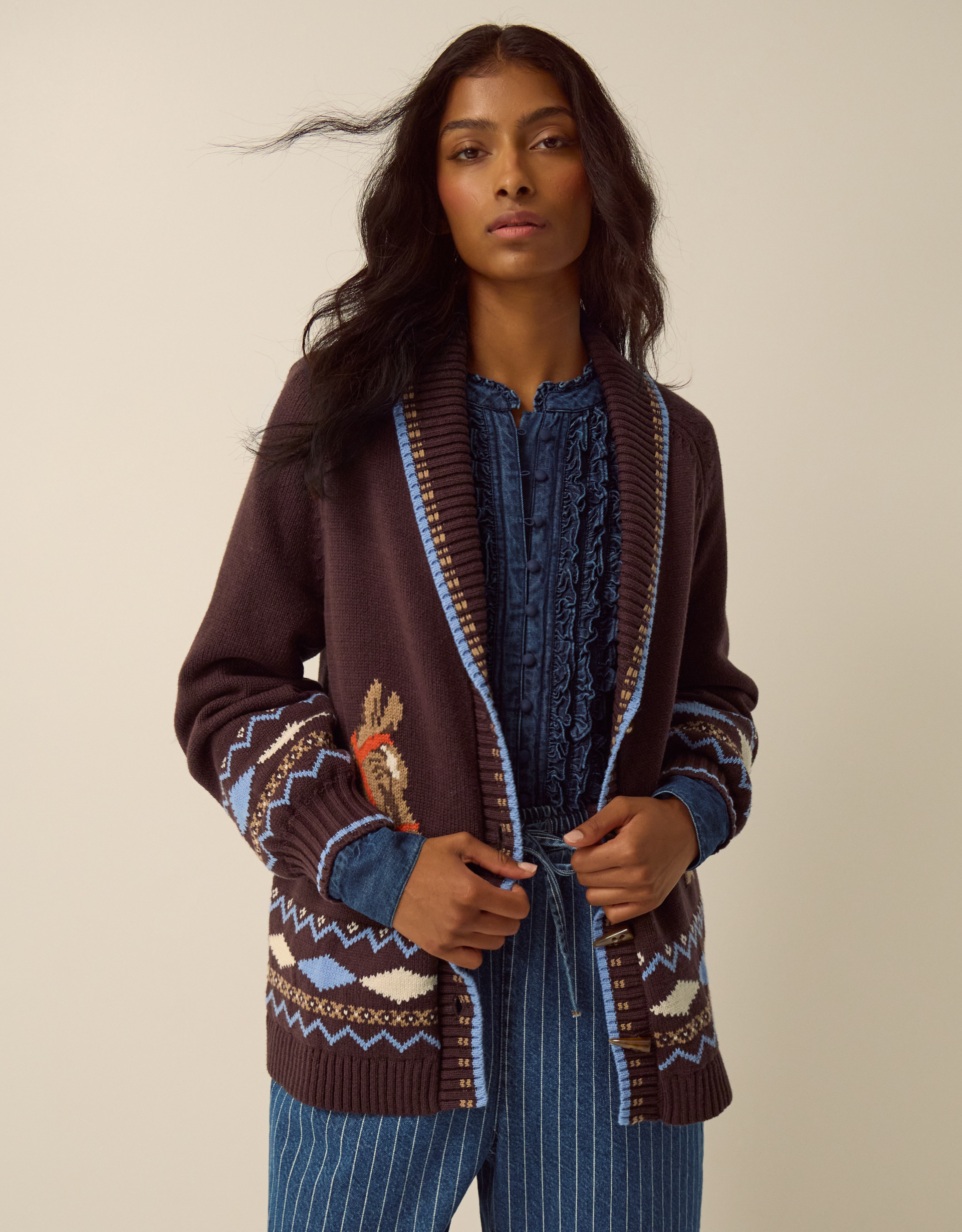 Monsoon Harper Horse Cardigan, view 2