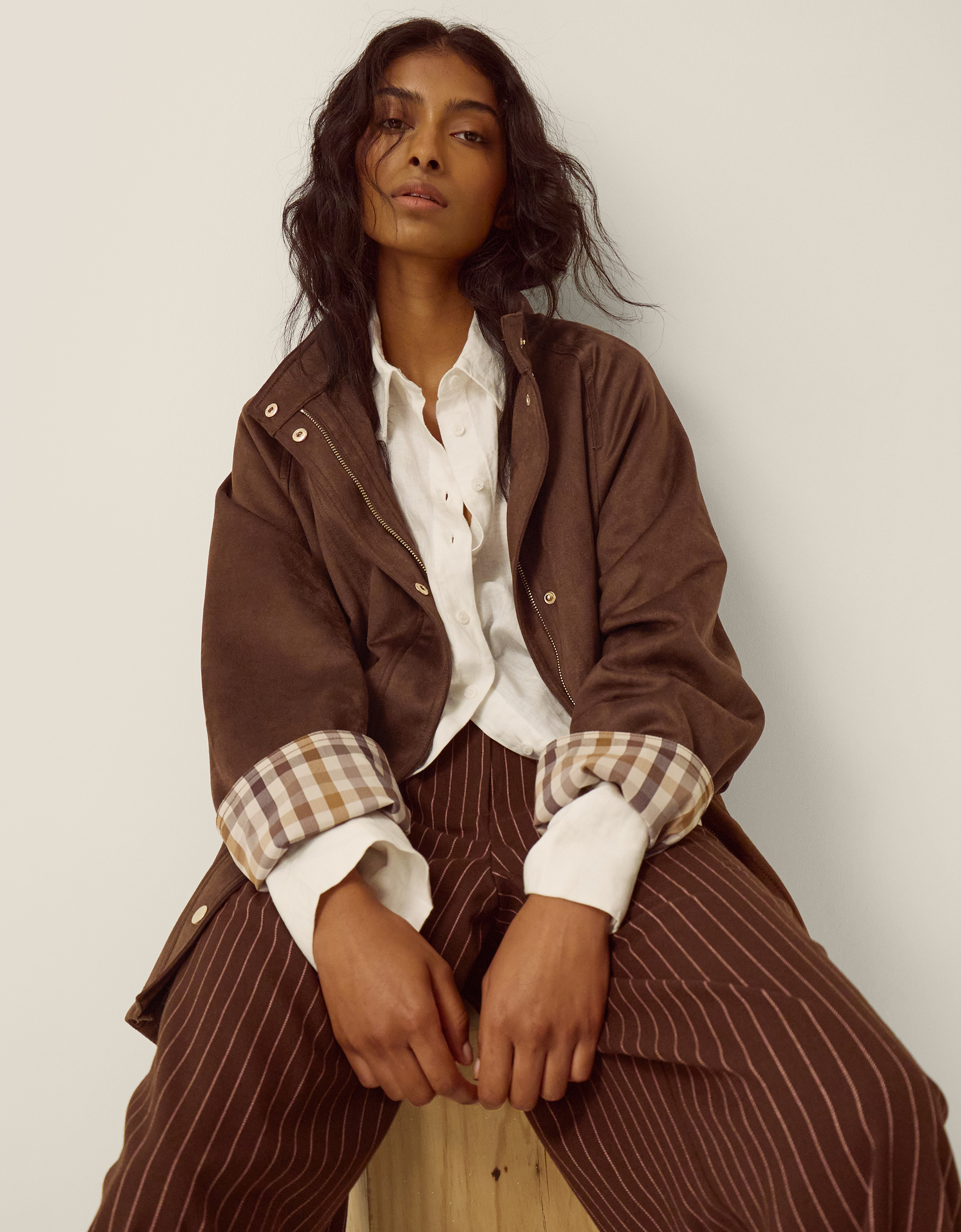 Monsoon Clara Faux Suede Jacket