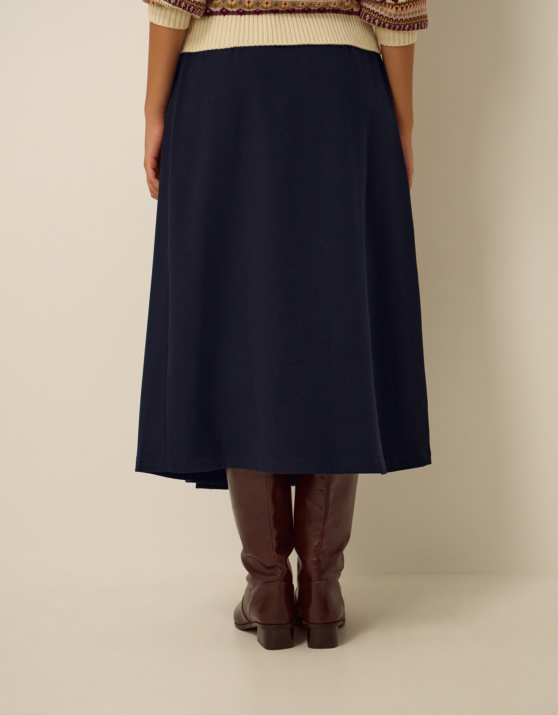 Monsoon Nancy Pleated Midi Skirt, view 3